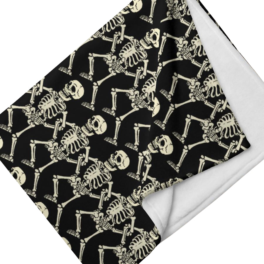 Murder Apparel Dancing Skeletons Throw Blanket