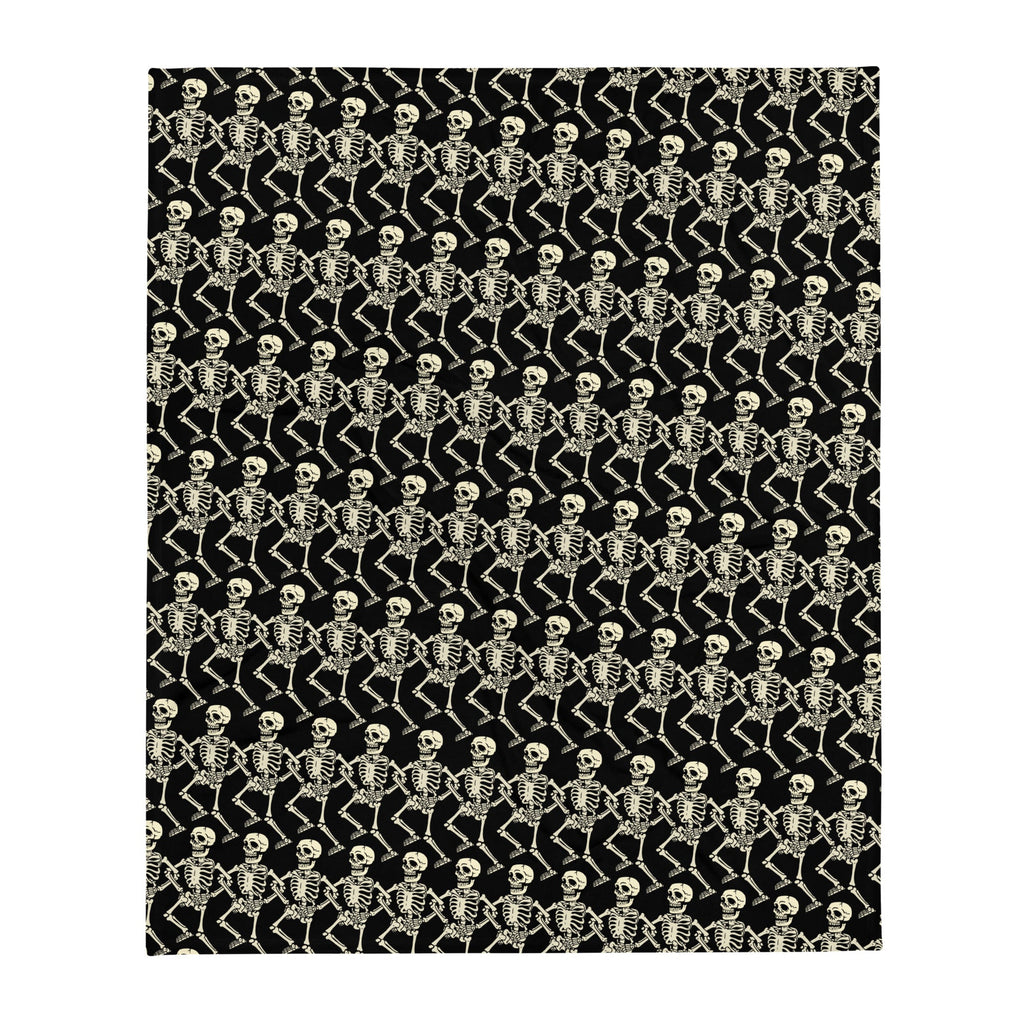 Murder Apparel Dancing Skeletons Throw Blanket