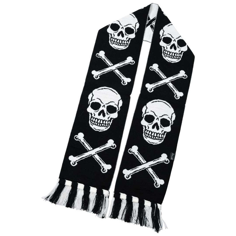 Kreepsville 666 Soft 63" Long Winter Scarf Skull & Crossbones
