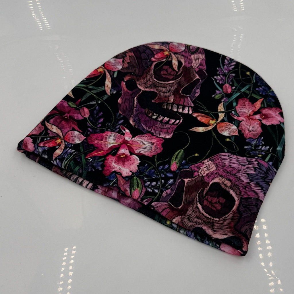 Original Underground Skulls and Flowers Beanie