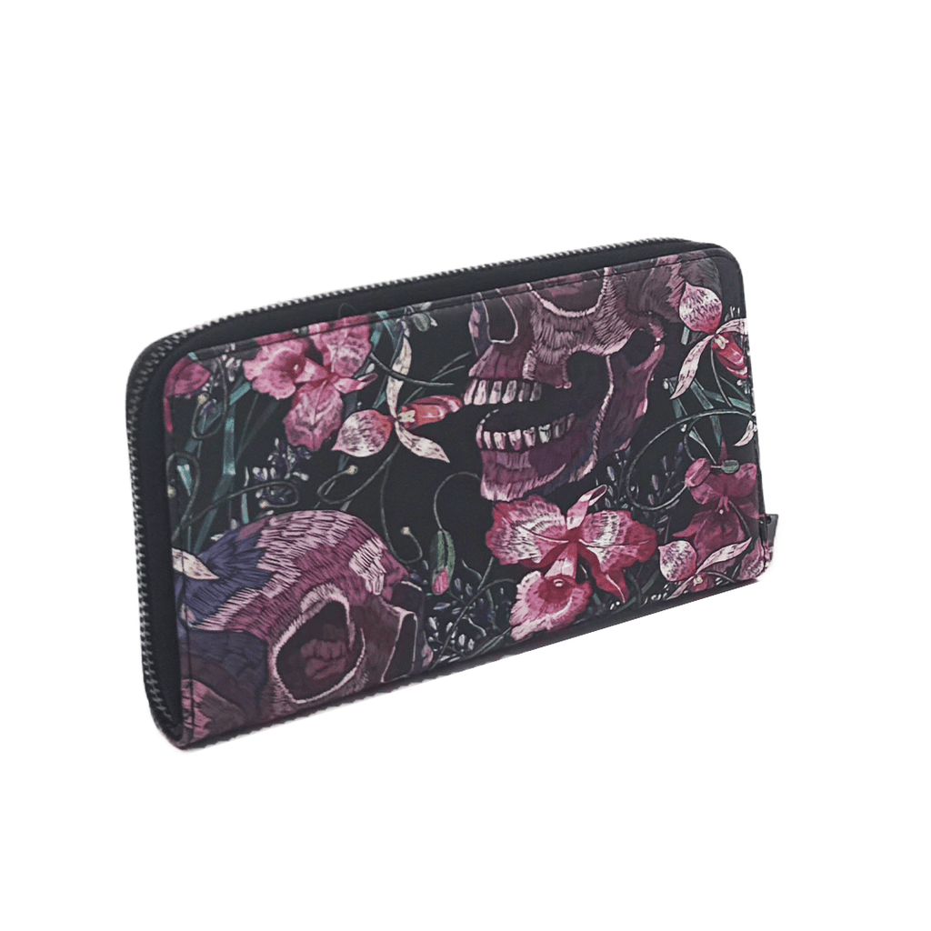 Original Underground Skulls and Flowers Clutch Wallet