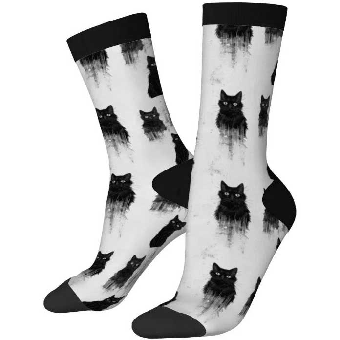 White socks with black cats