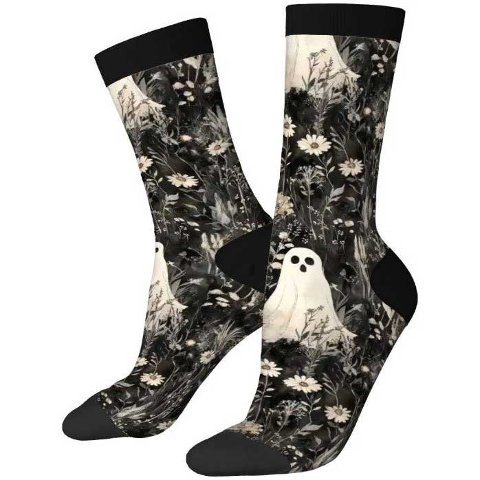 Witchwood Ghosts Wildflowers Black Socks