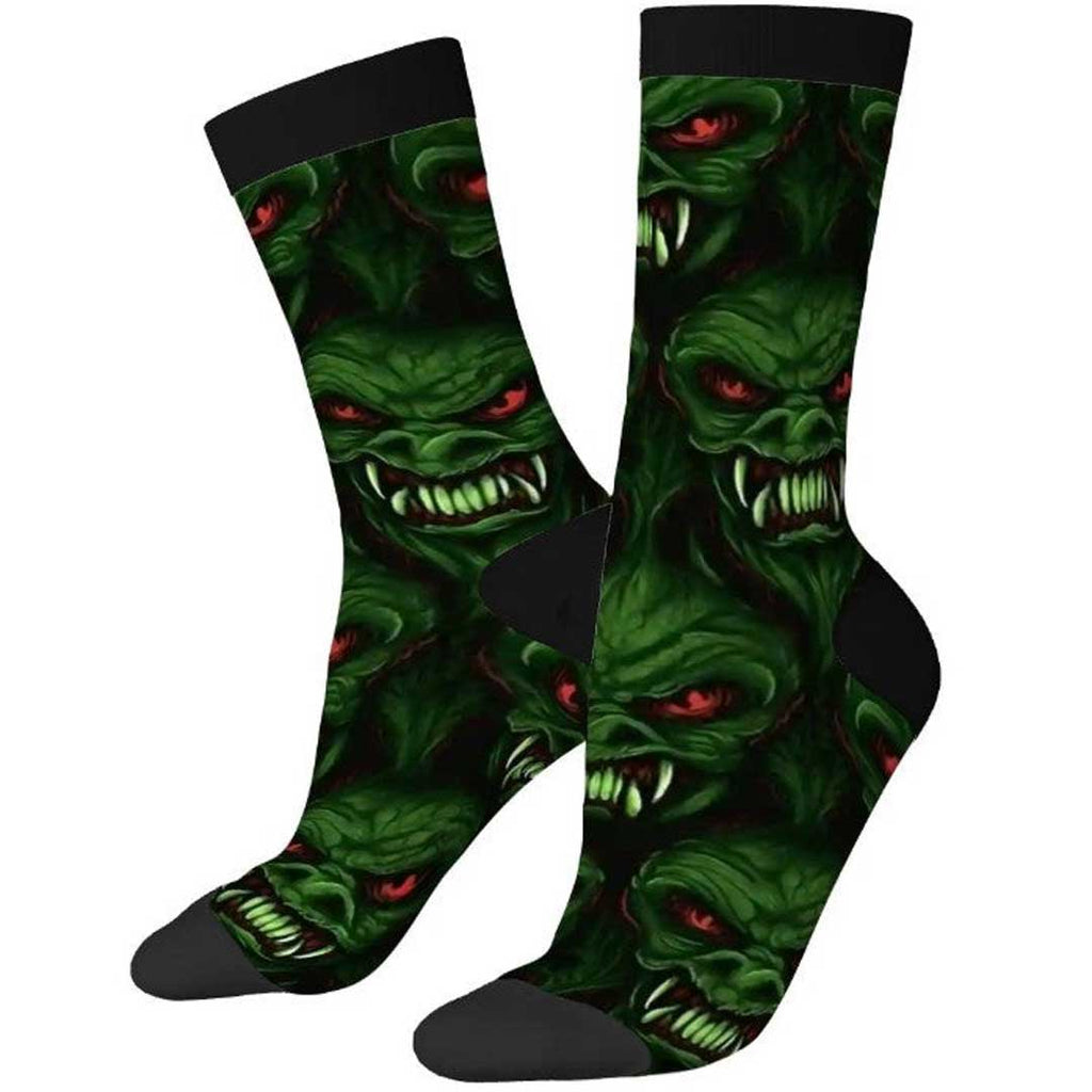 black socks with green goblins