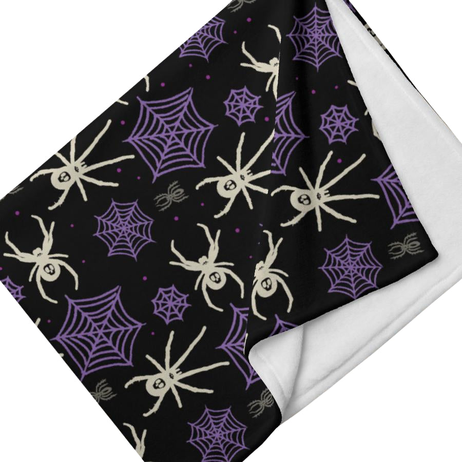 Murder Apparel Spider Webs Throw Blanket