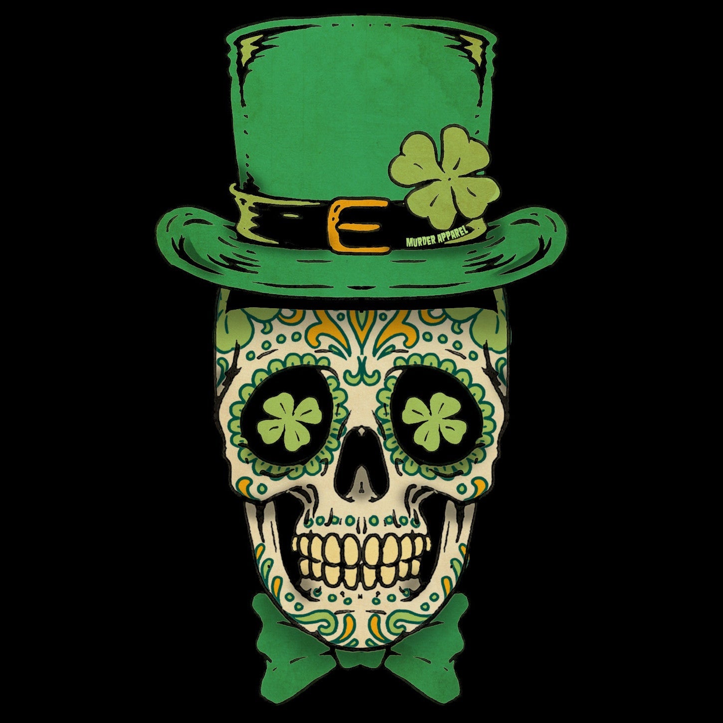 Murder Apparel Shamrock Skull T-shirt