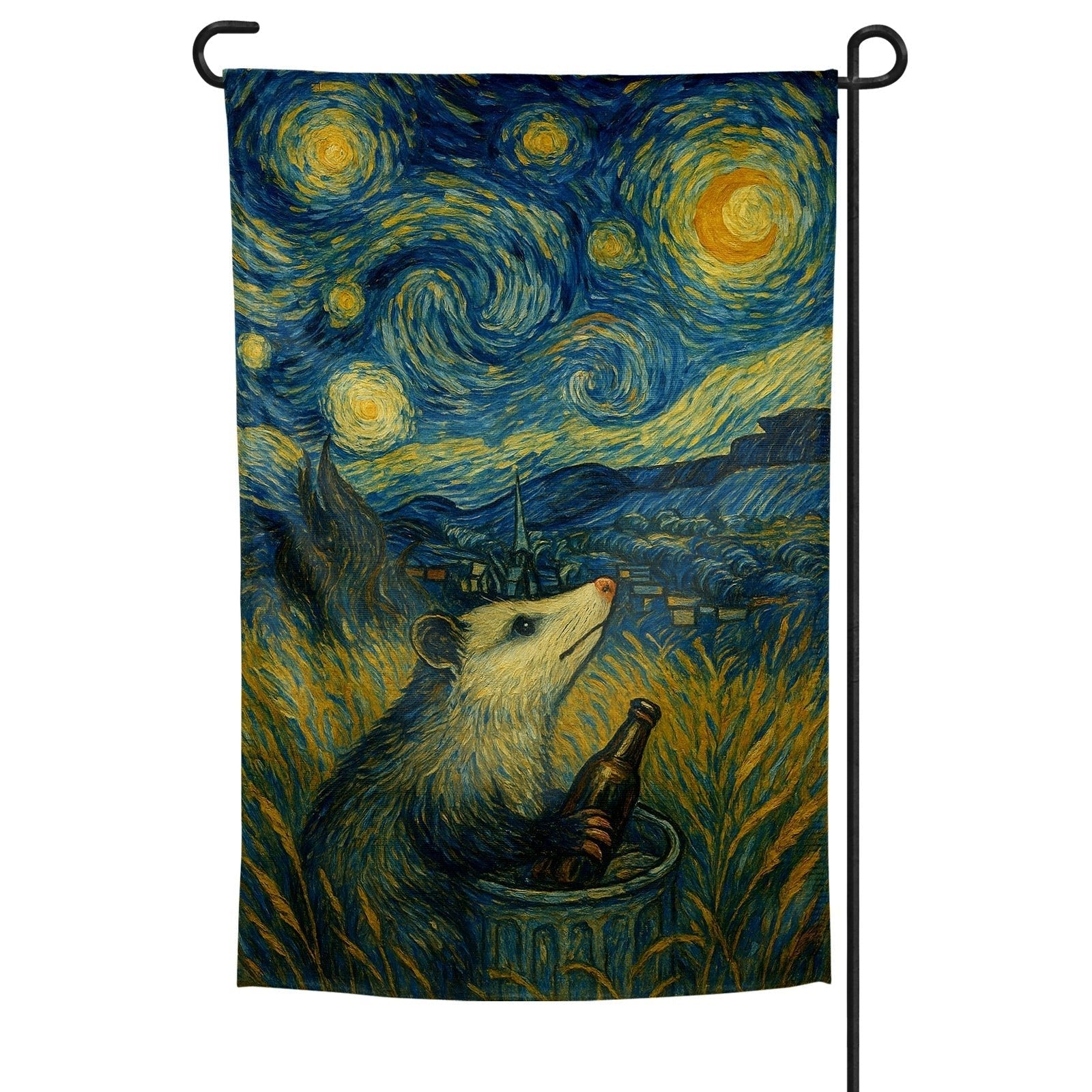 Original Underground Starry Night From Another Perspective Garden Flag