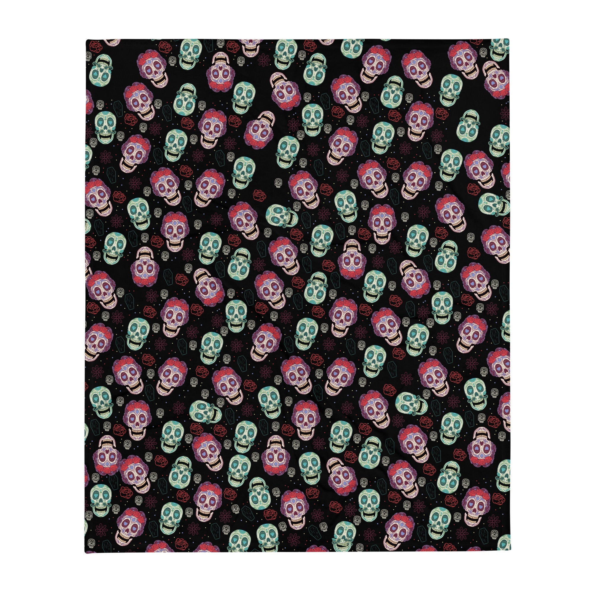 Murder Apparel Sugar Skulls Throw Blanket