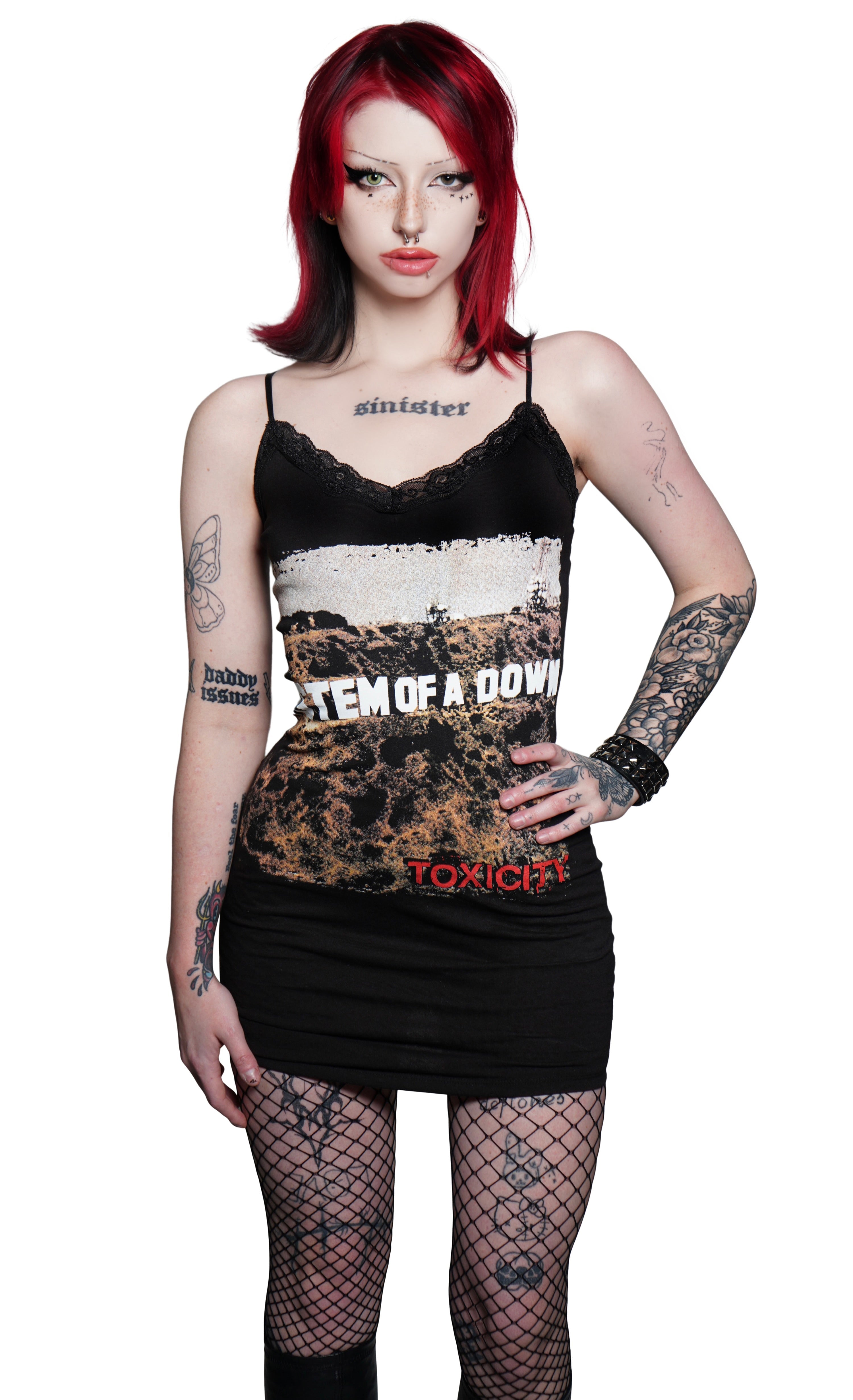 Vera's Eyecandy System of a Down Lace Strap Dress