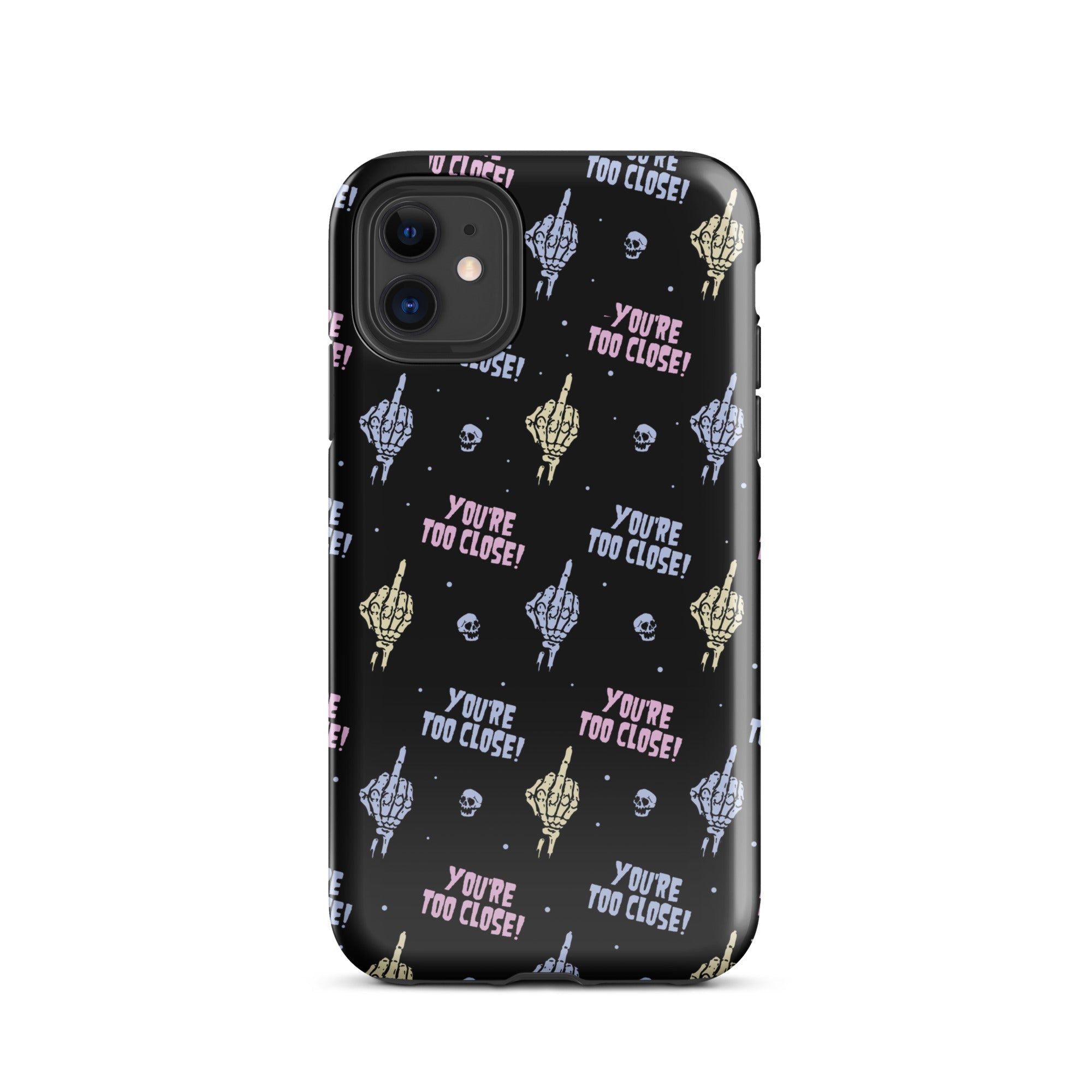 Murder Apparel You're Too Close iPhone Case