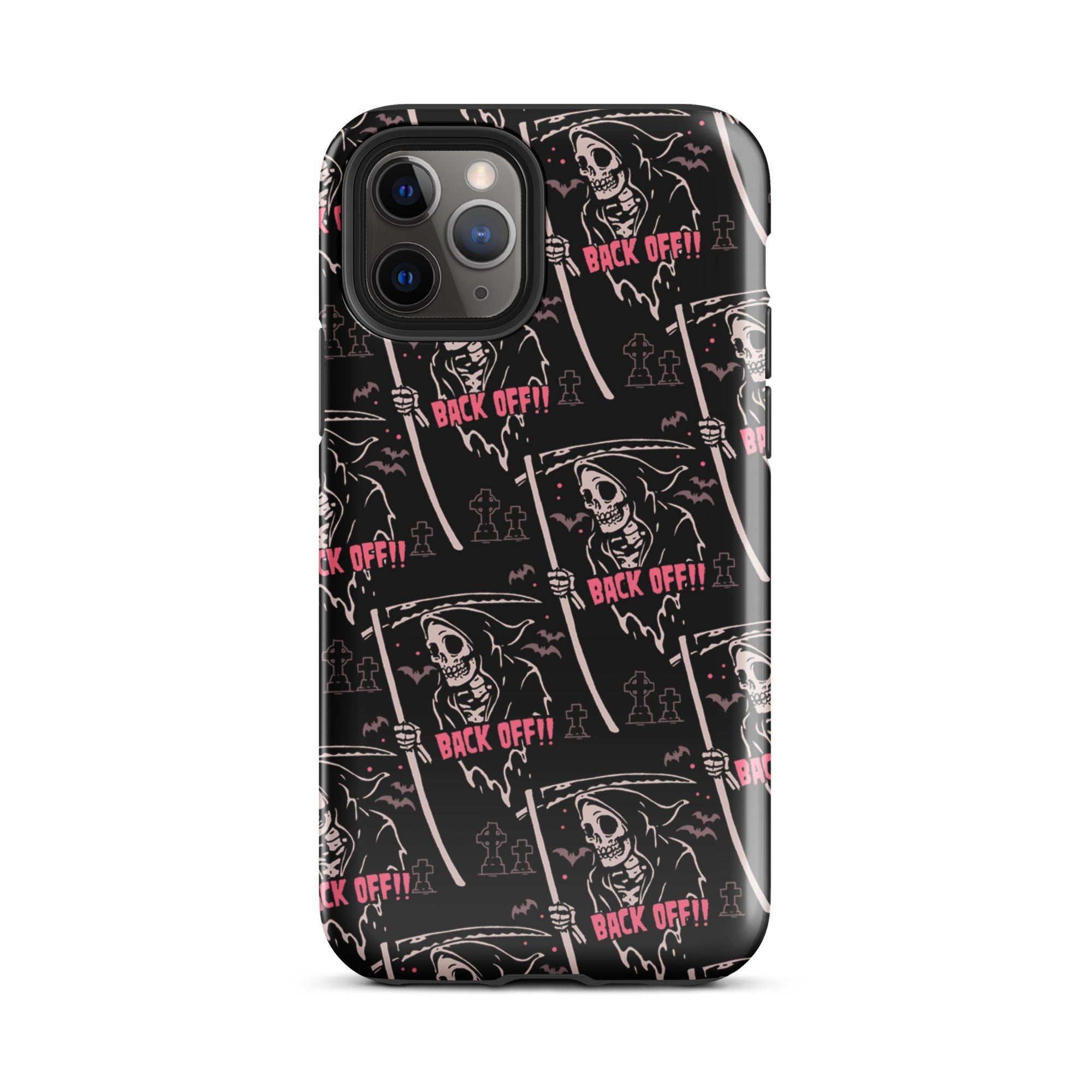 Murder Apparel Grim Reaper Back Off iPhone Case