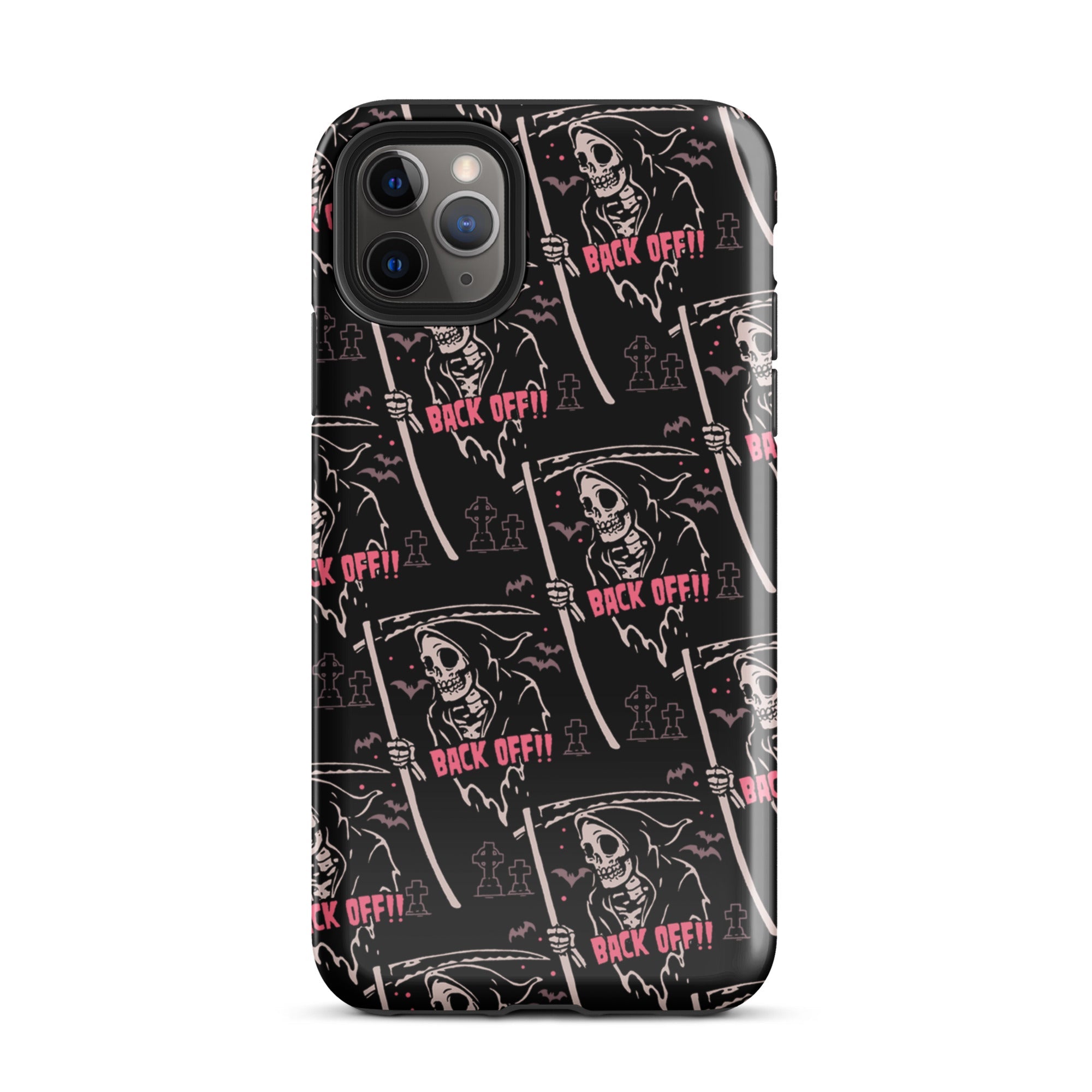 Murder Apparel Grim Reaper Back Off iPhone Case