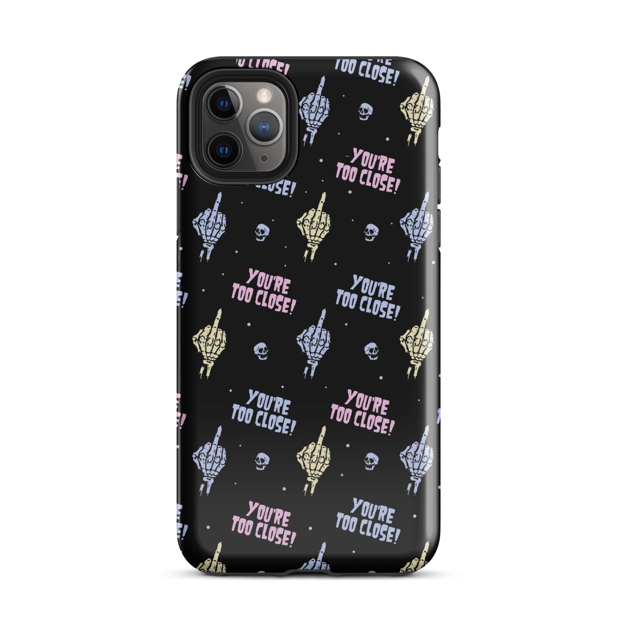 Murder Apparel You're Too Close iPhone Case
