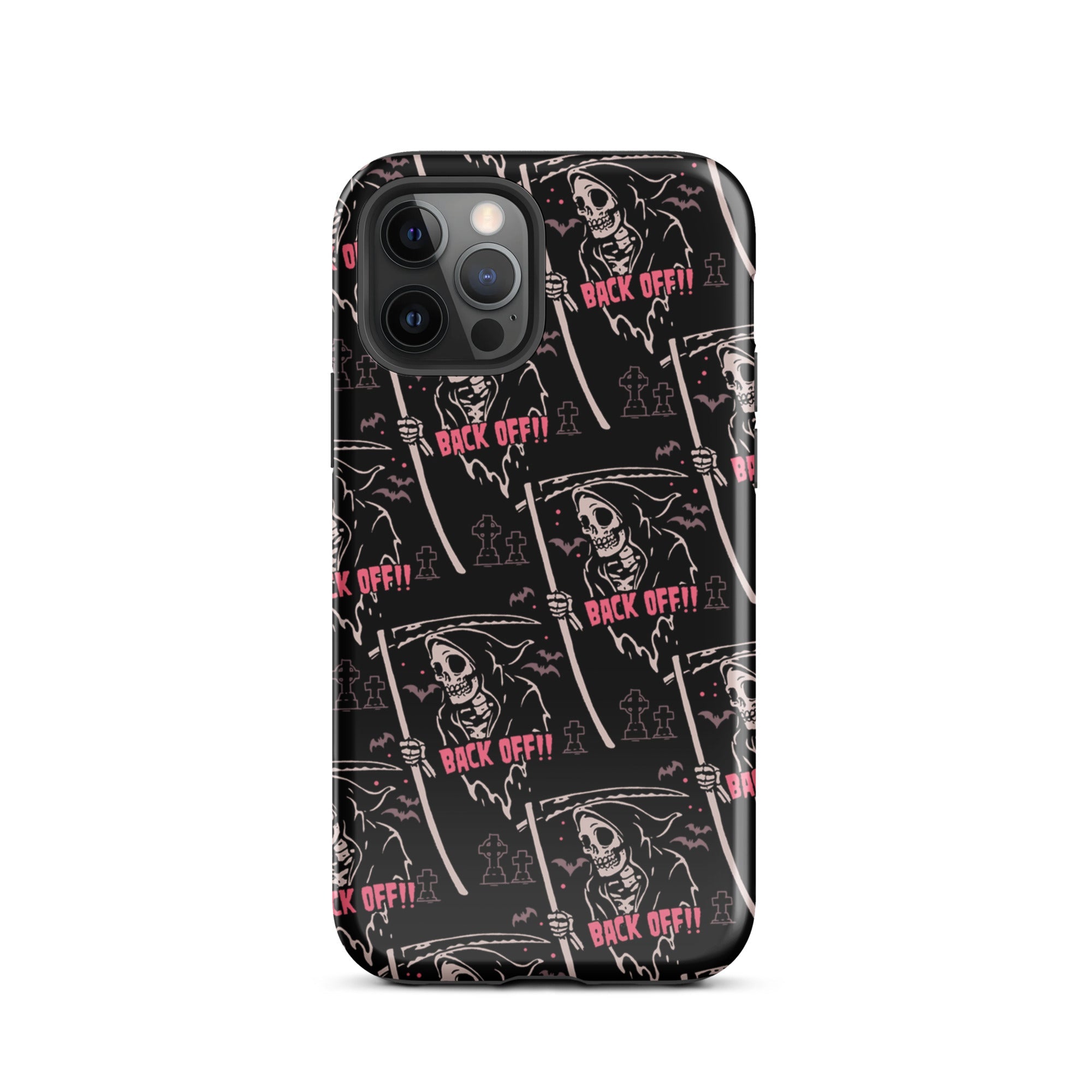 Murder Apparel Grim Reaper Back Off iPhone Case
