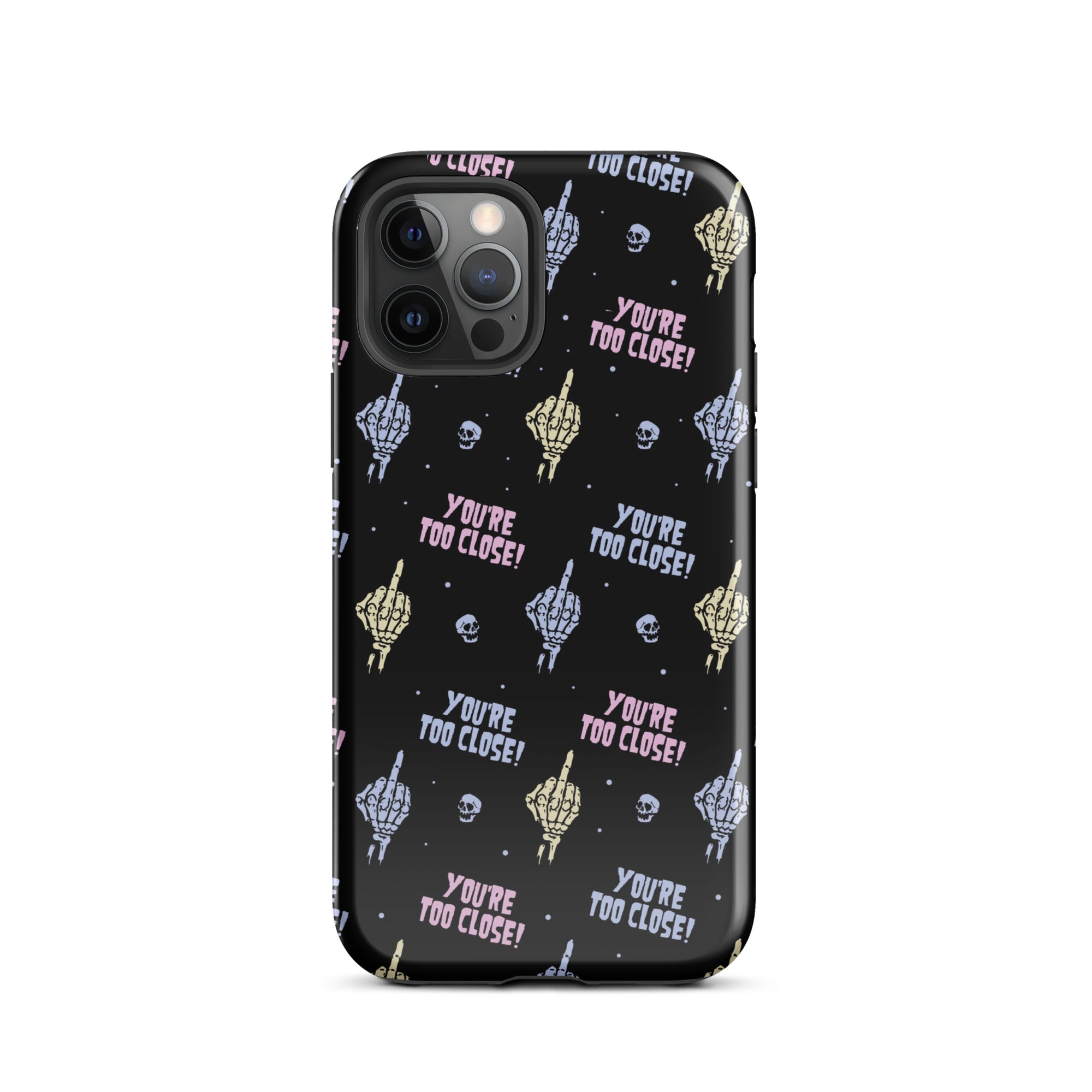 Murder Apparel You're Too Close iPhone Case