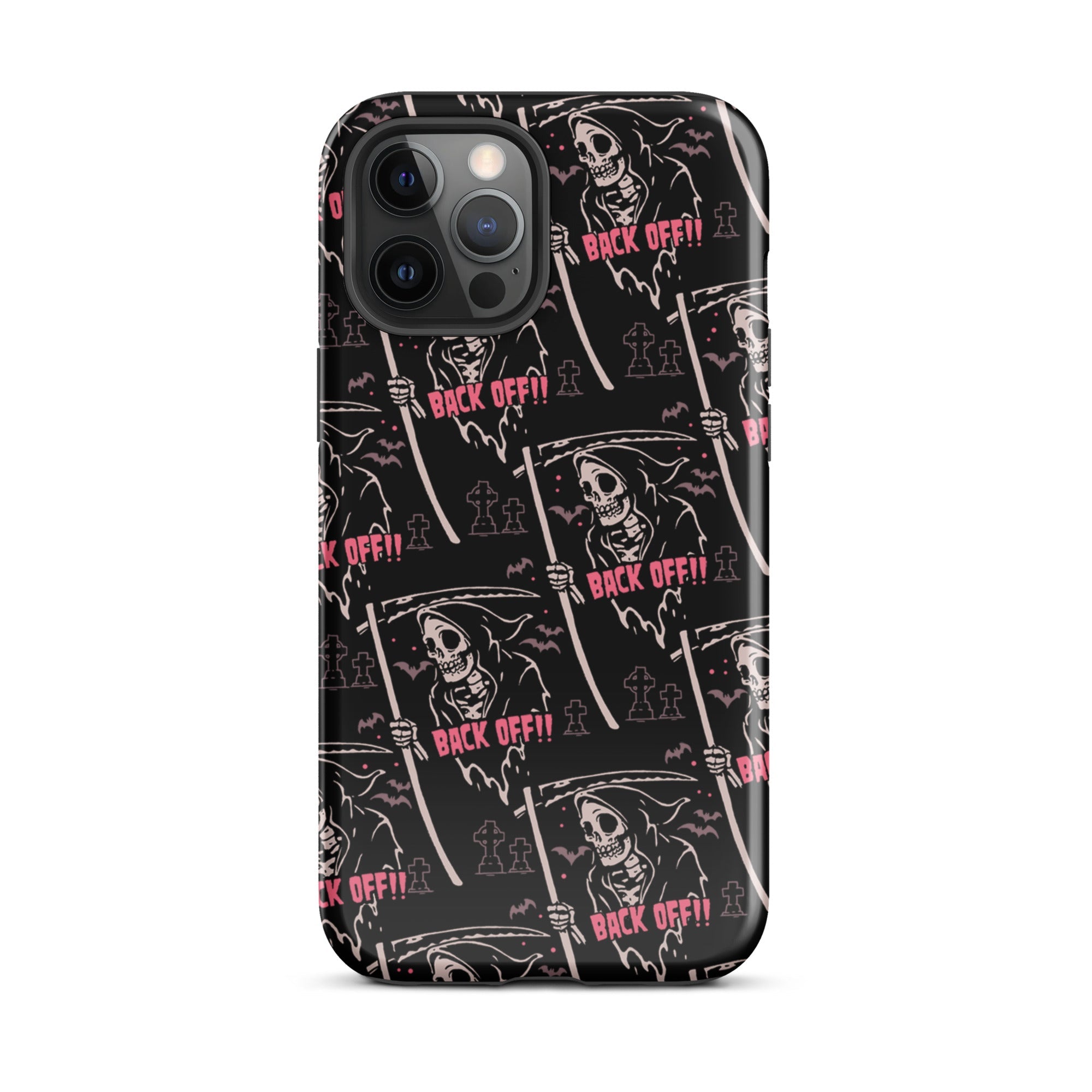 Murder Apparel Grim Reaper Back Off iPhone Case