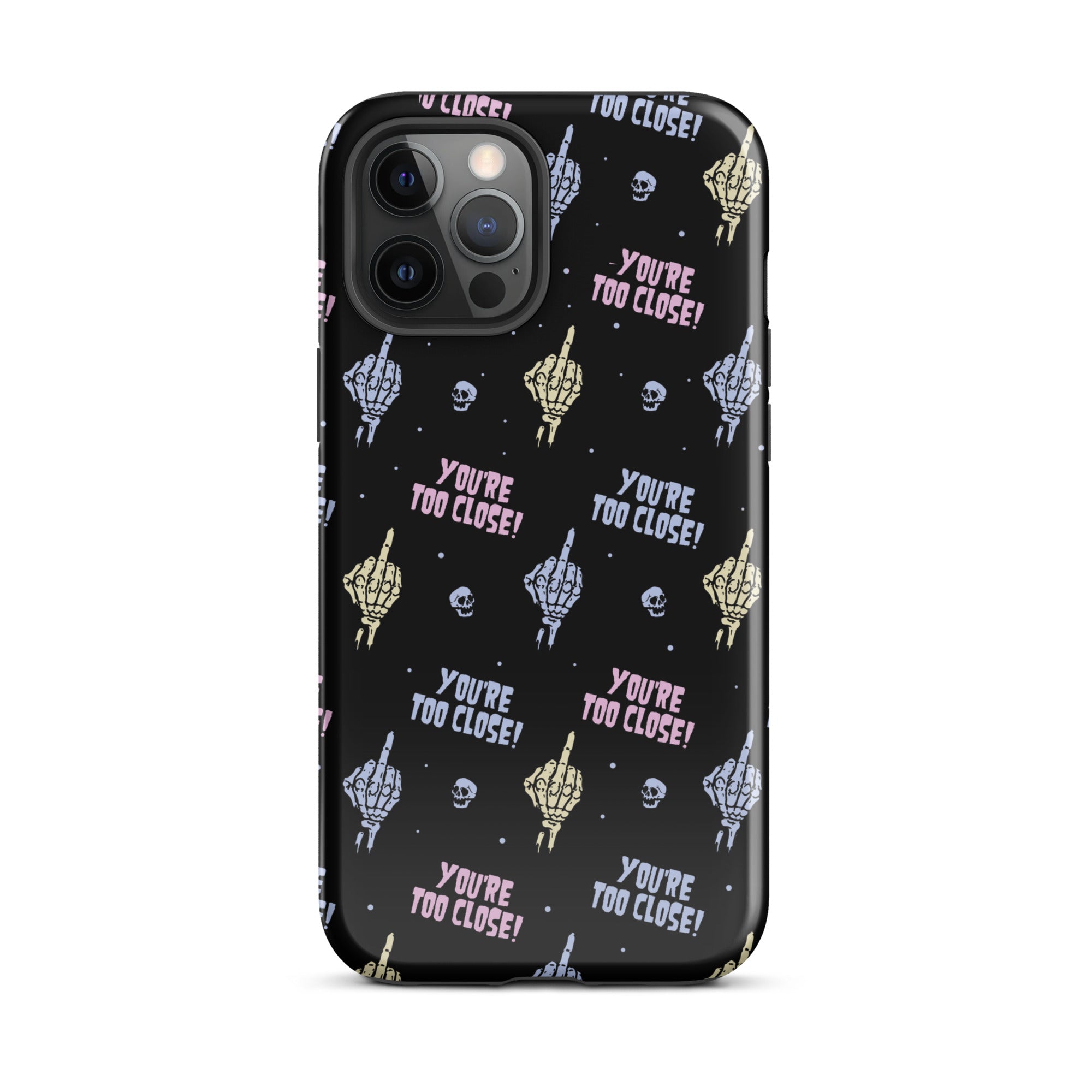 Murder Apparel You're Too Close iPhone Case