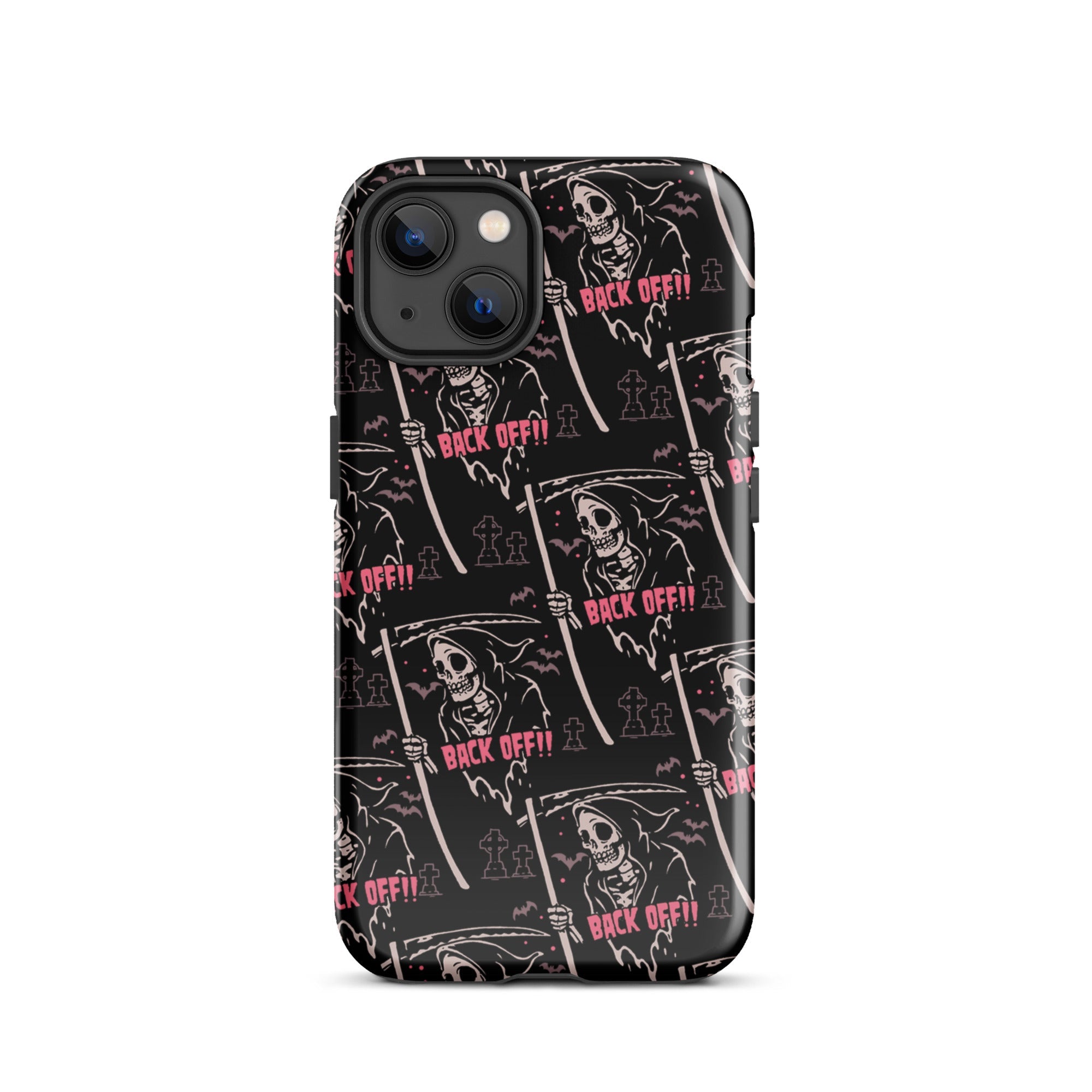 Murder Apparel Grim Reaper Back Off iPhone Case