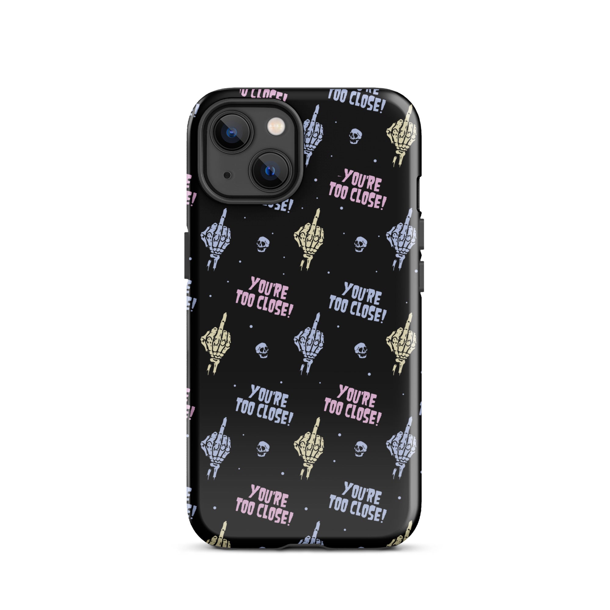 Murder Apparel You're Too Close iPhone Case