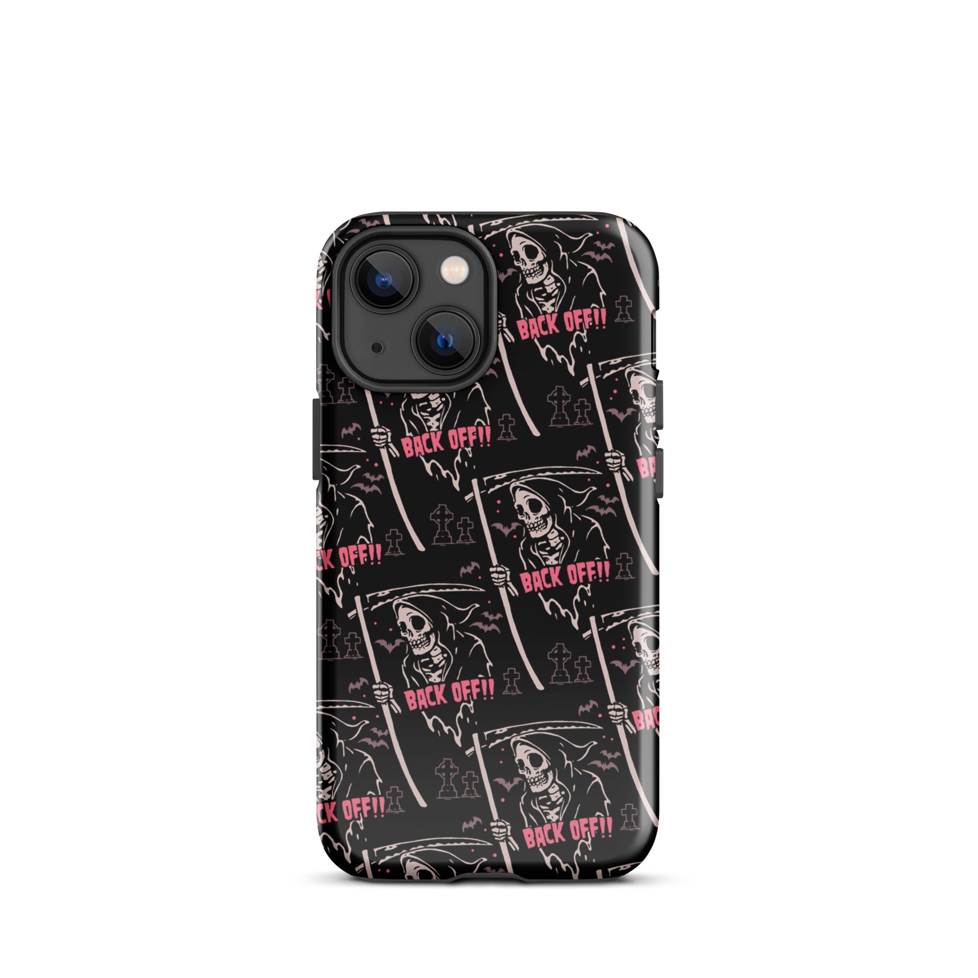 Murder Apparel Grim Reaper Back Off iPhone Case