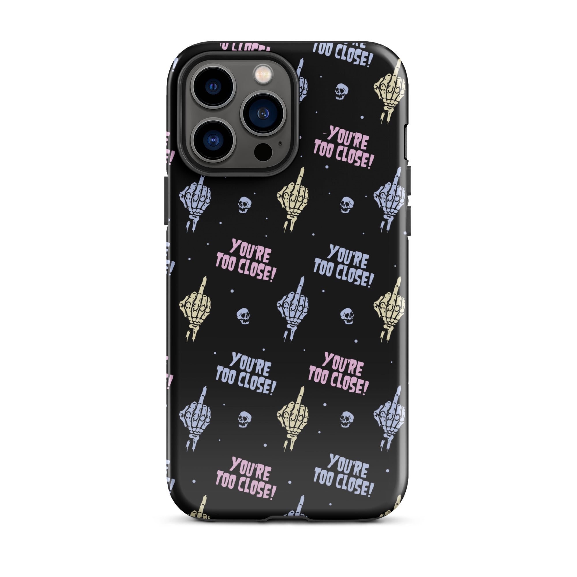 Murder Apparel You're Too Close iPhone Case