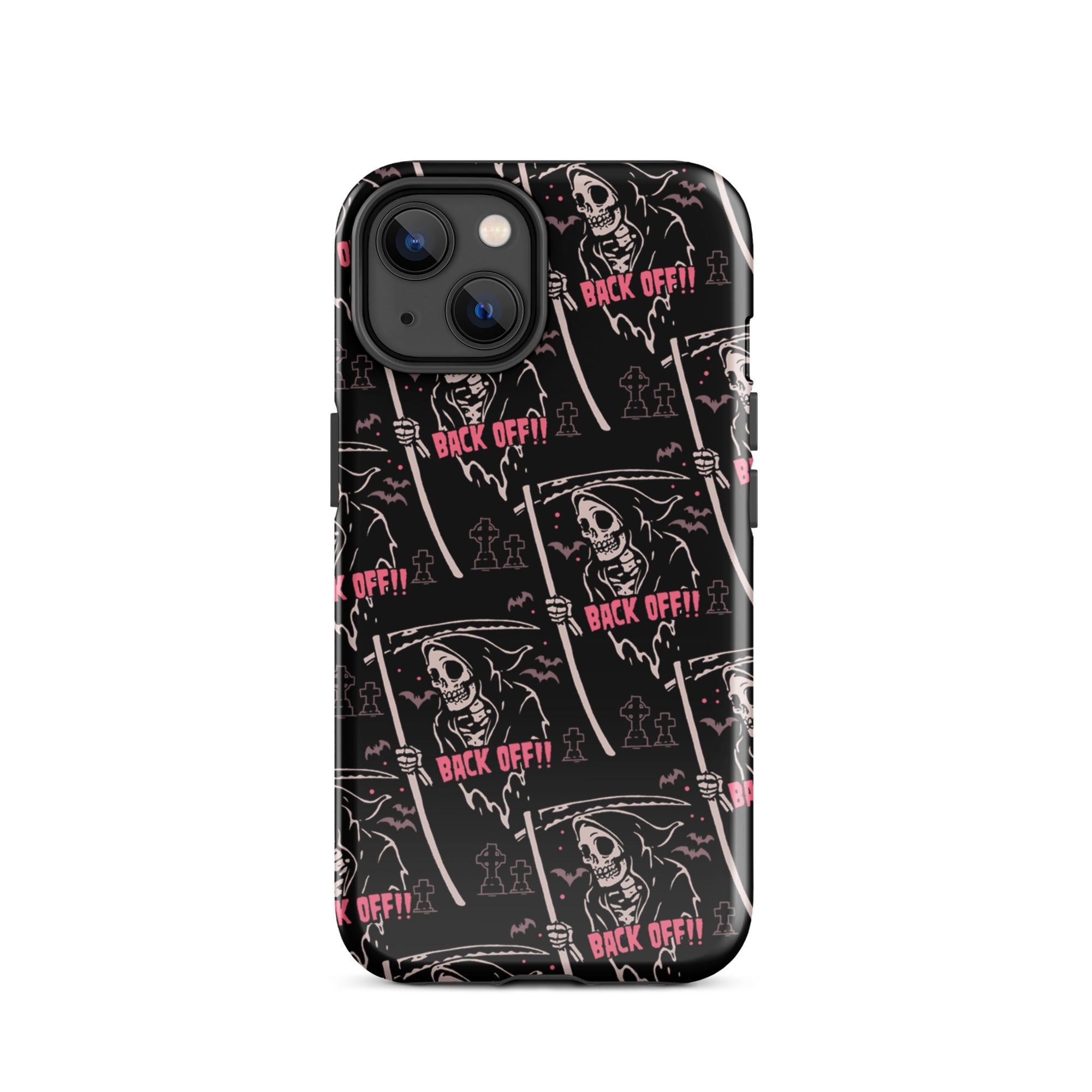 Murder Apparel Grim Reaper Back Off iPhone Case