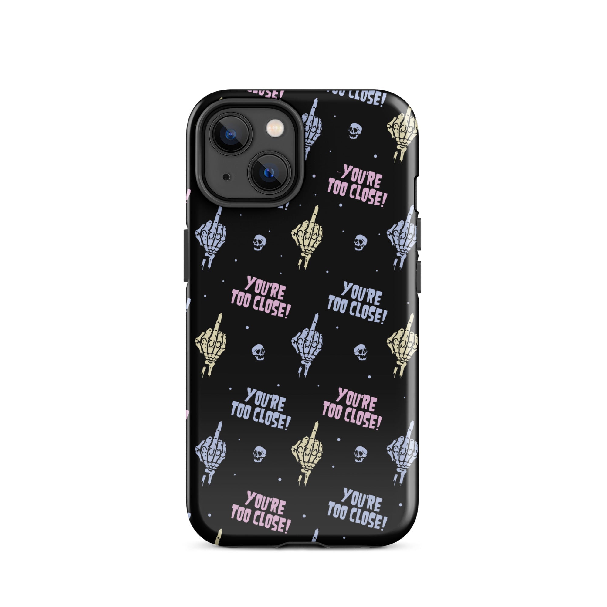 Murder Apparel You're Too Close iPhone Case