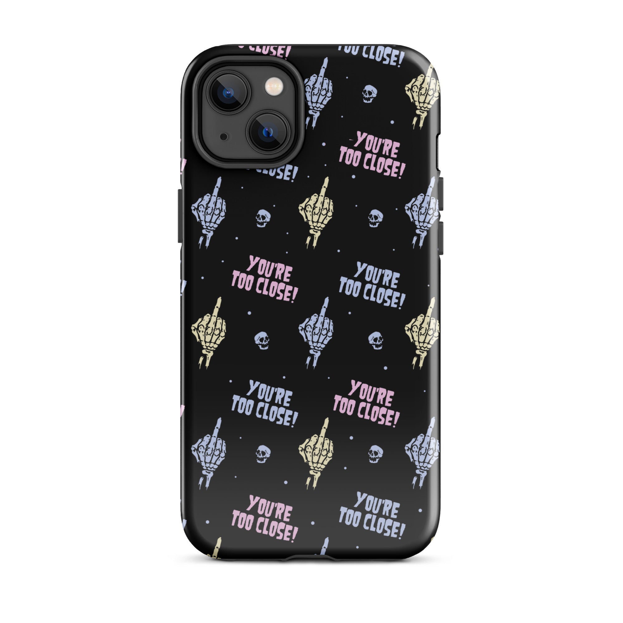 Murder Apparel You're Too Close iPhone Case