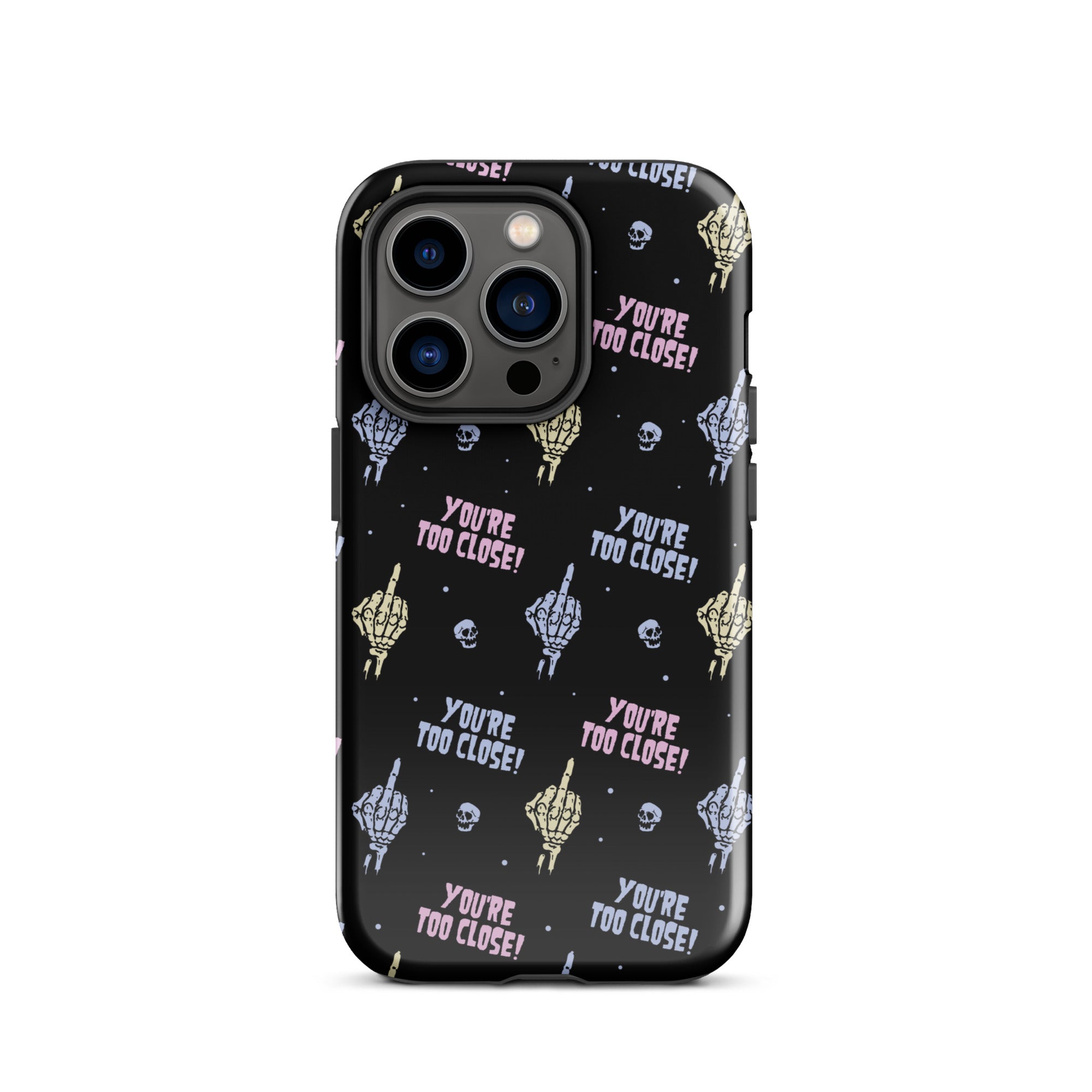 Murder Apparel You're Too Close iPhone Case