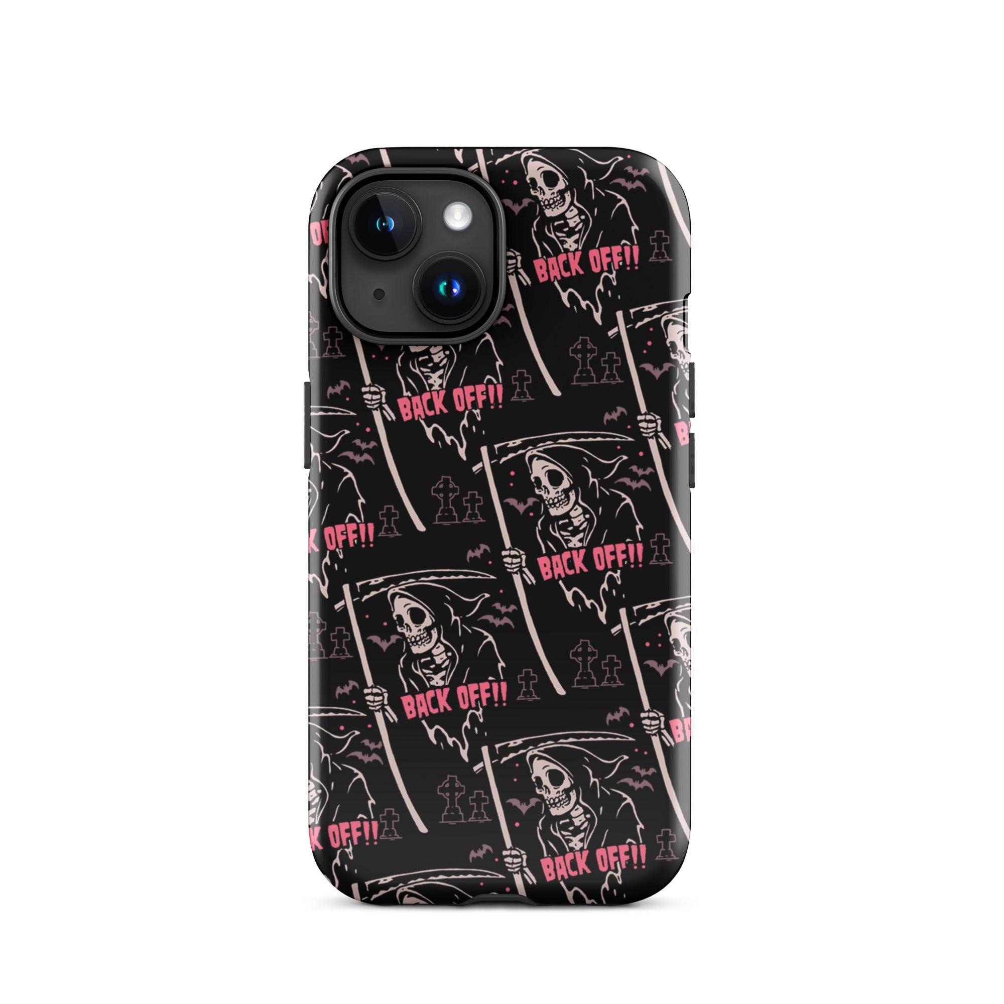 Murder Apparel Grim Reaper Back Off iPhone Case