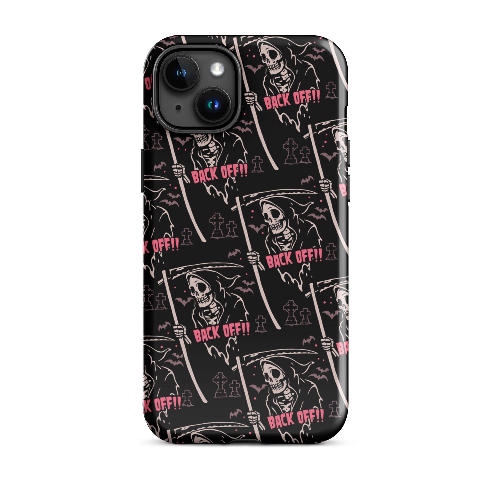 Murder Apparel Grim Reaper Back Off iPhone Case