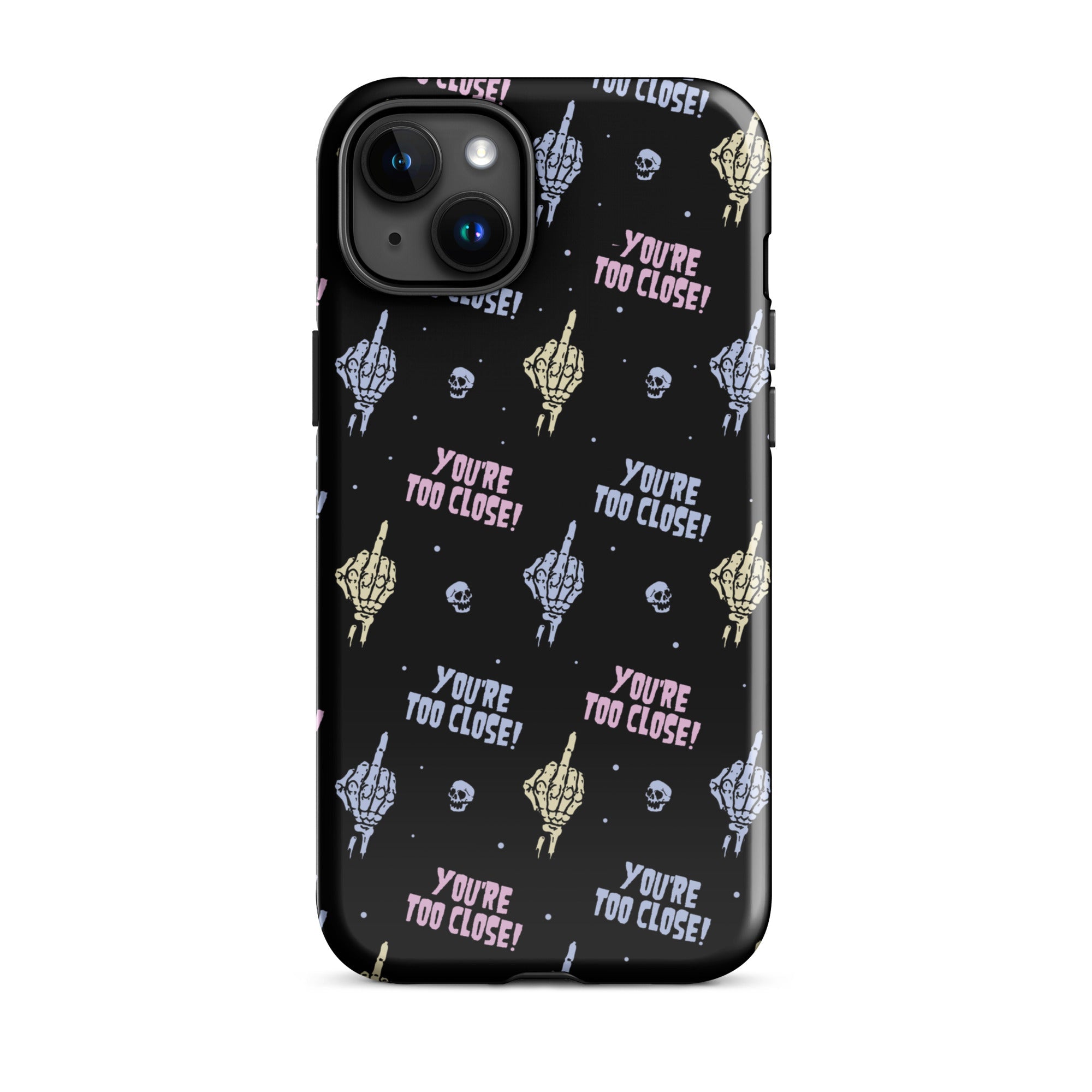 Murder Apparel You're Too Close iPhone Case