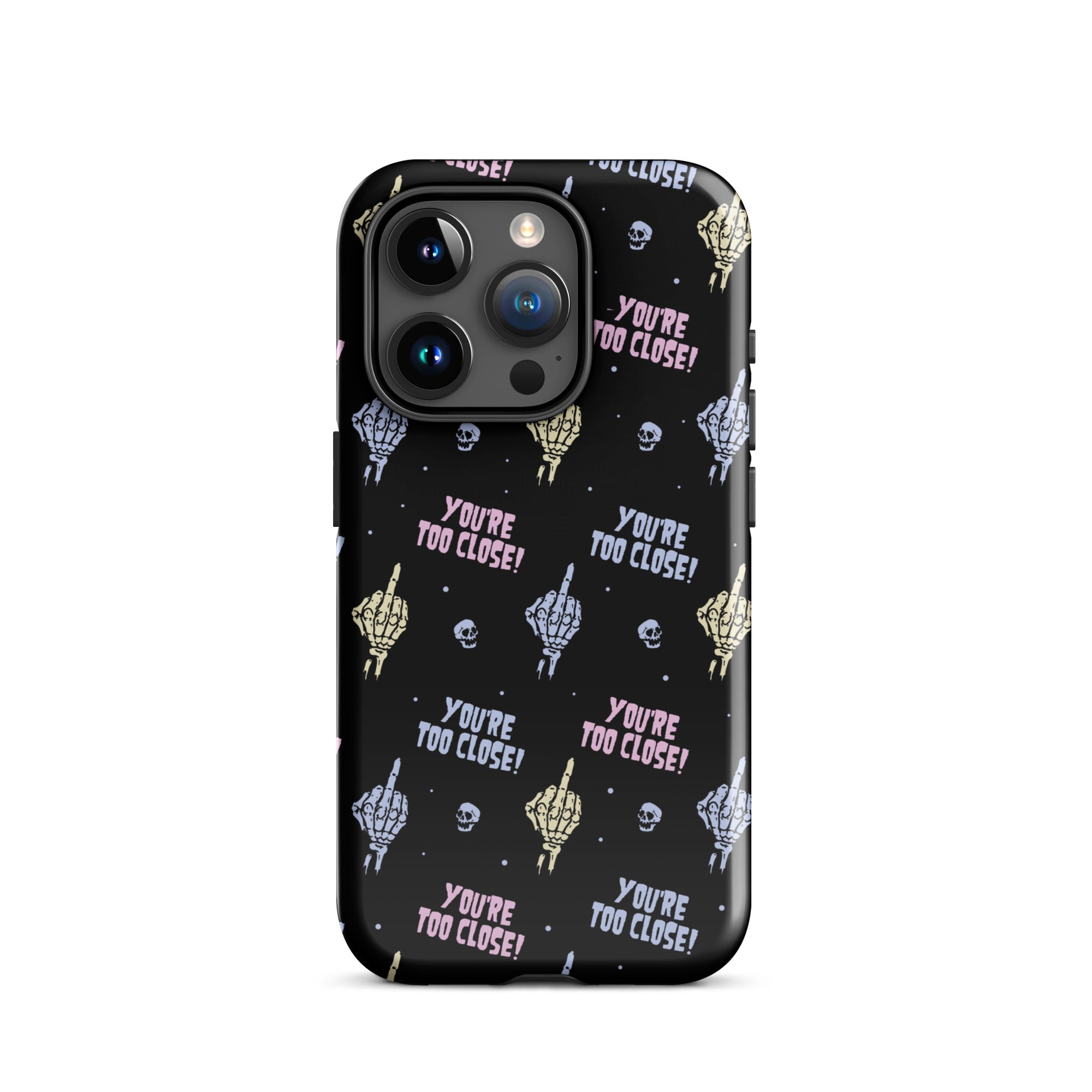 Murder Apparel You're Too Close iPhone Case