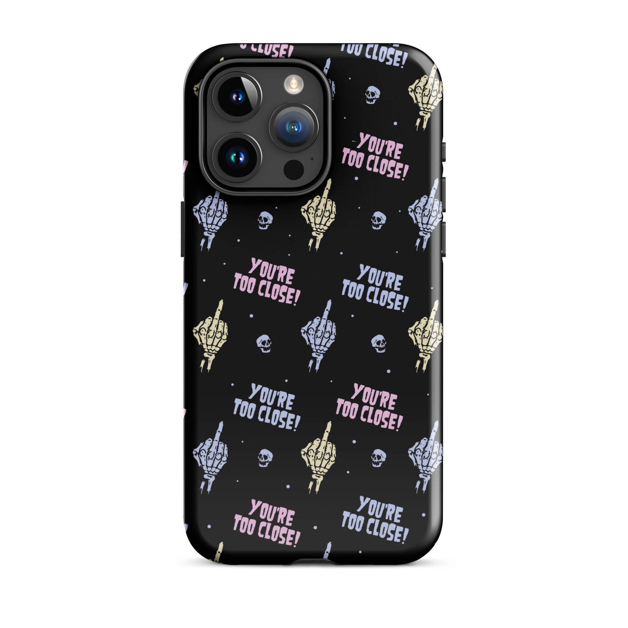 Murder Apparel You're Too Close iPhone Case