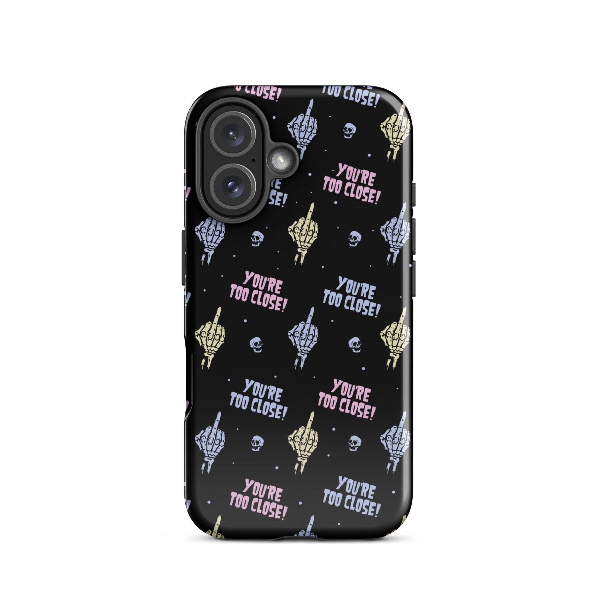 Murder Apparel You're Too Close iPhone Case
