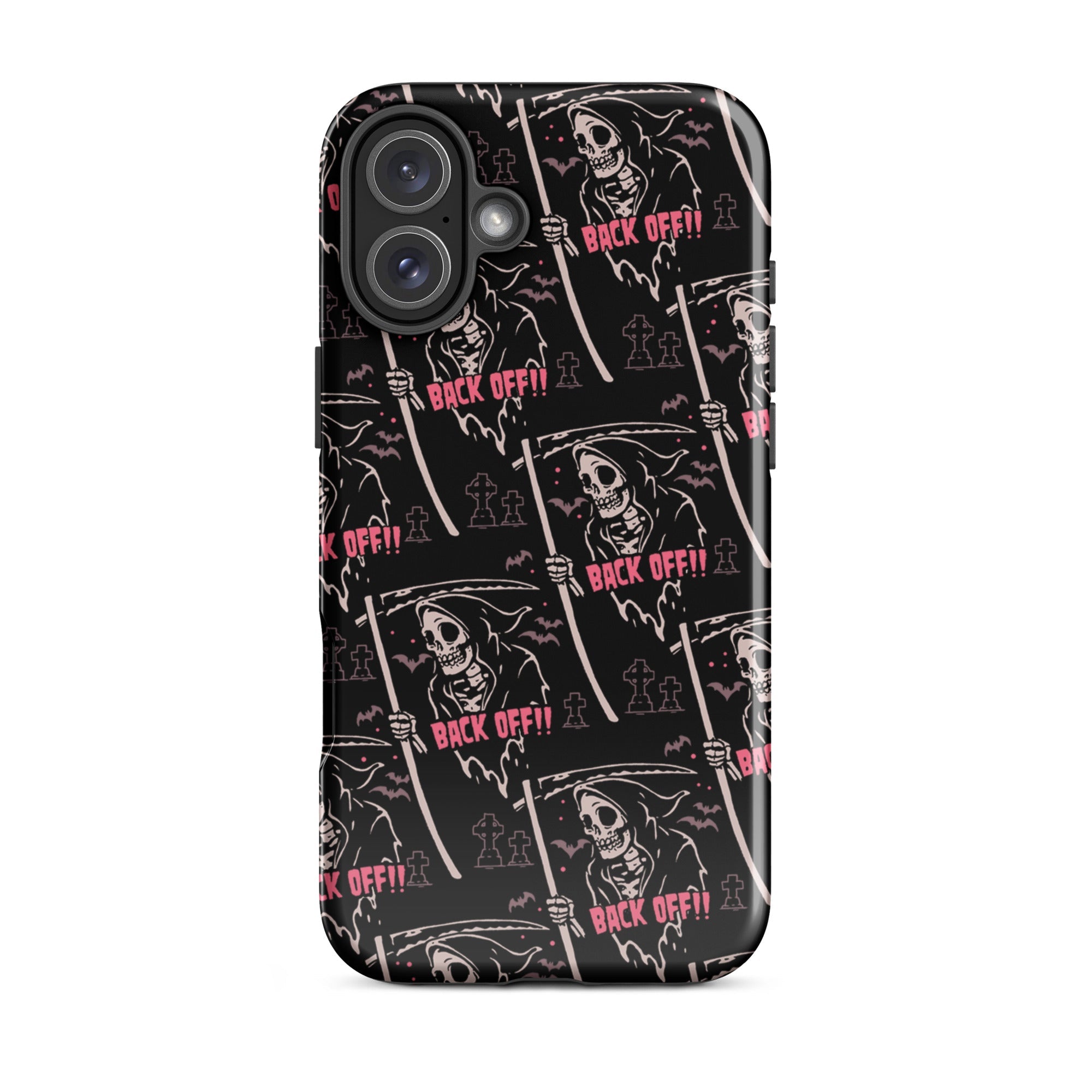 Murder Apparel Grim Reaper Back Off iPhone Case