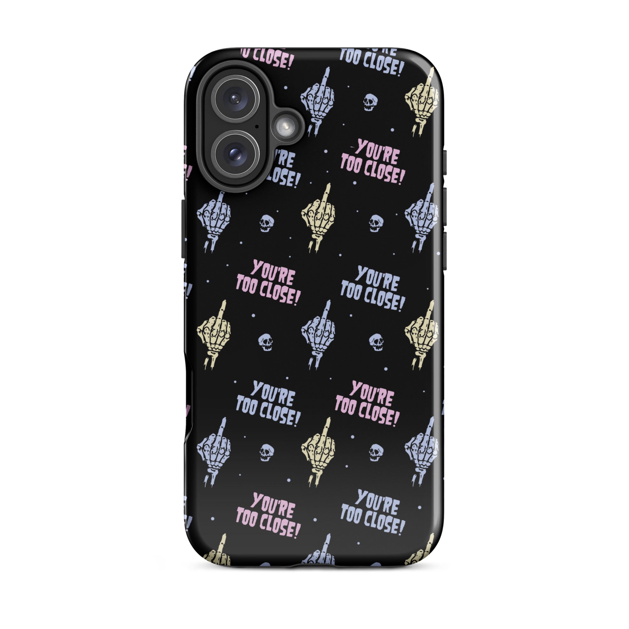 Murder Apparel You're Too Close iPhone Case