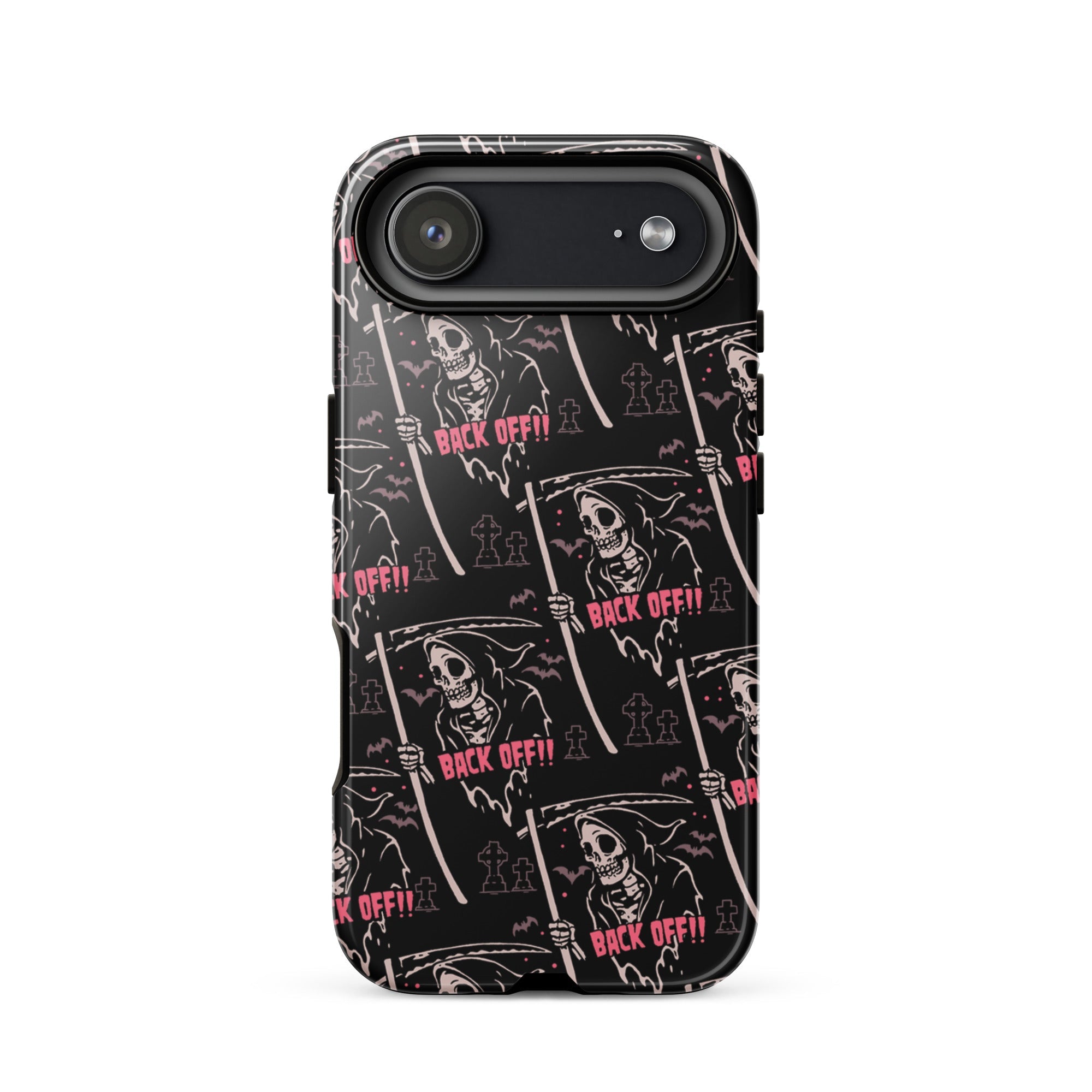 Murder Apparel Grim Reaper Back Off iPhone Case