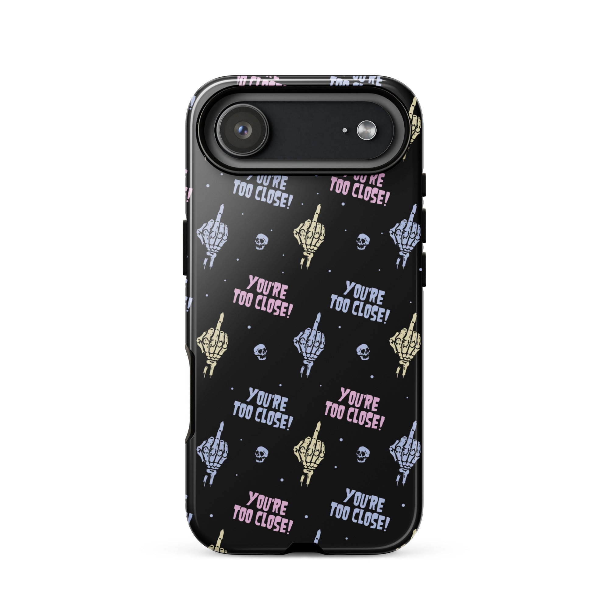 Murder Apparel You're Too Close iPhone Case