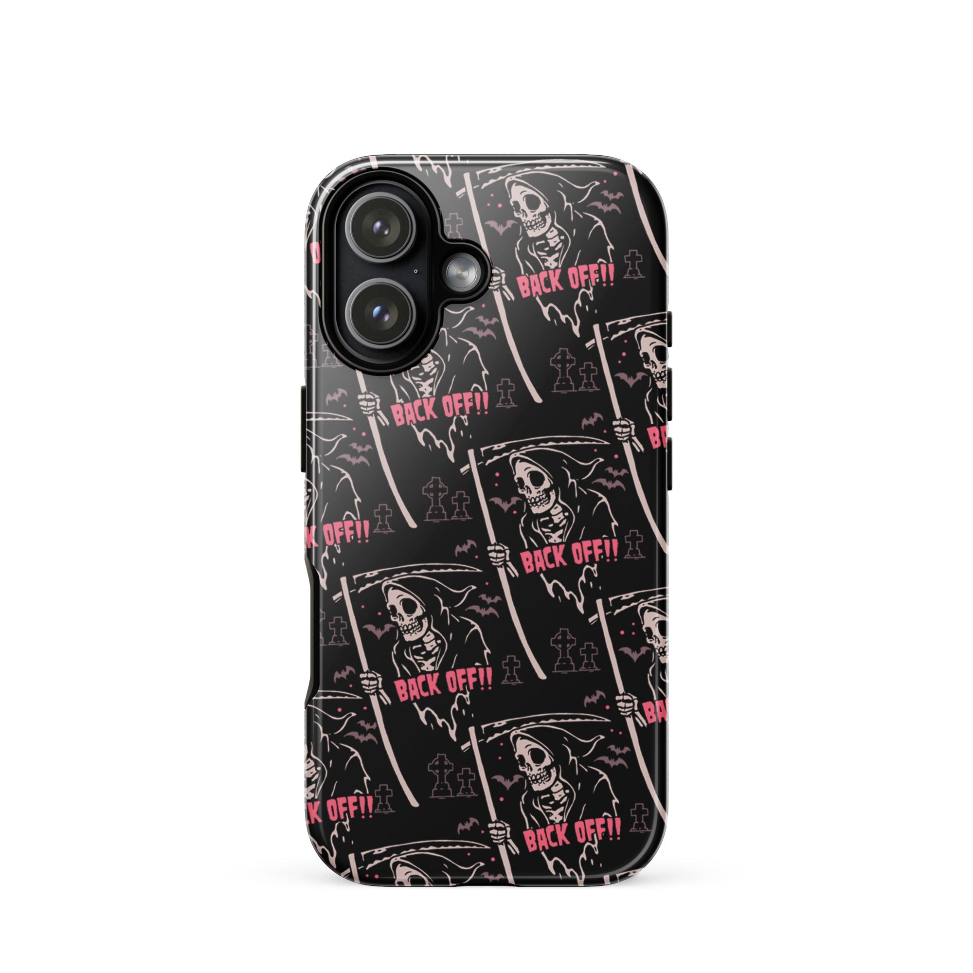 Murder Apparel Grim Reaper Back Off iPhone Case