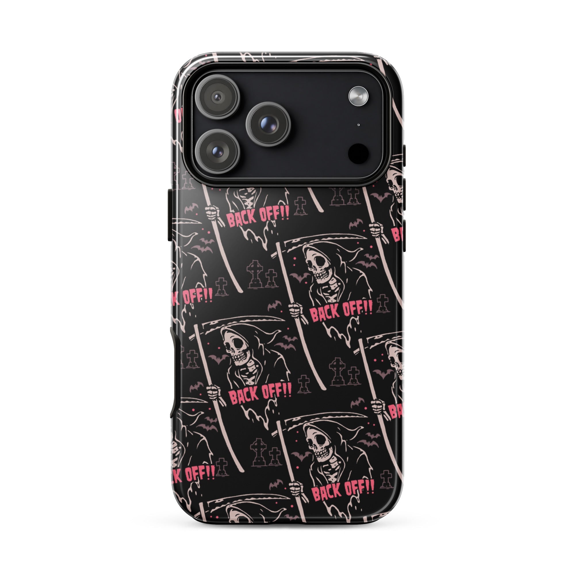 Murder Apparel Grim Reaper Back Off iPhone Case