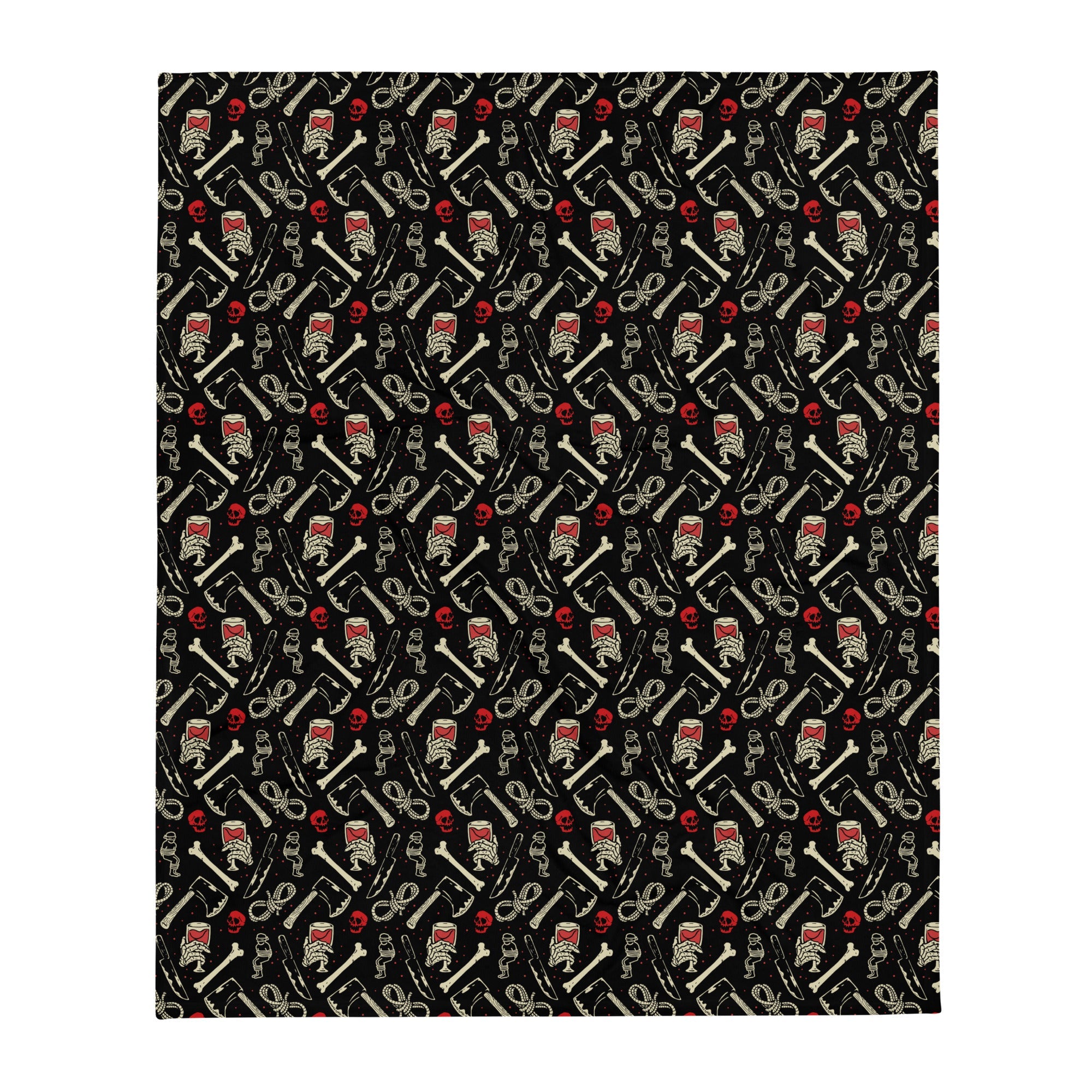 Murder Apparel True Crime And Wine Throw Blanket