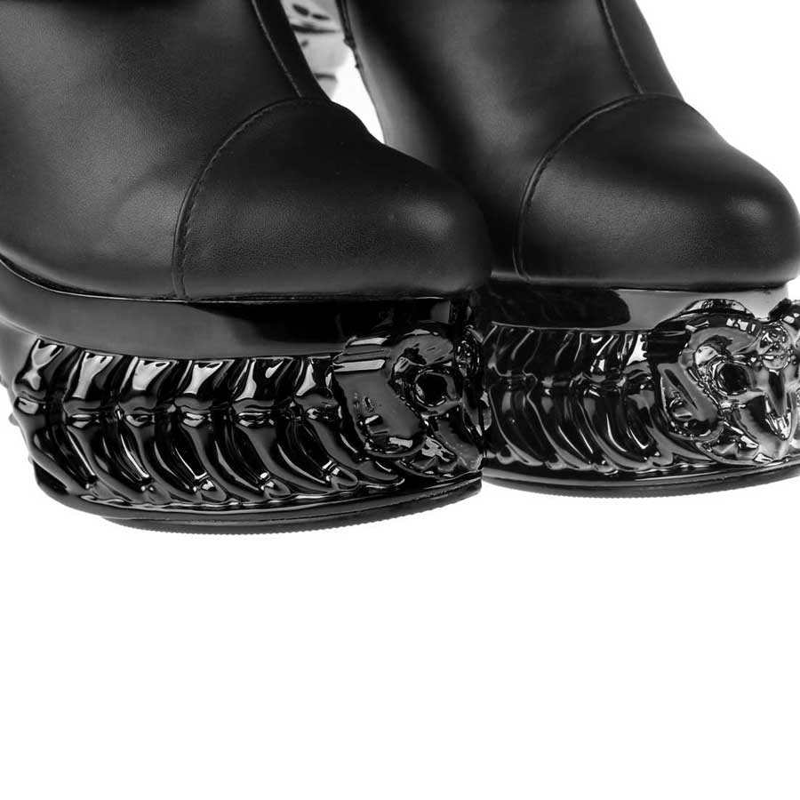 Hades + Alchemy UNDERTAKER Black Knee High Boots 5" Heel 6-12