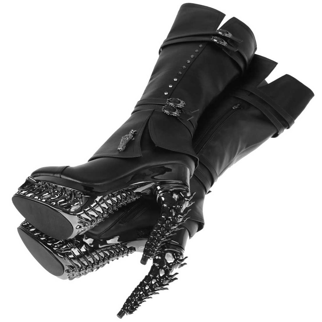 Hades + Alchemy UNDERTAKER Knee High Boots 5" Heel 6-12