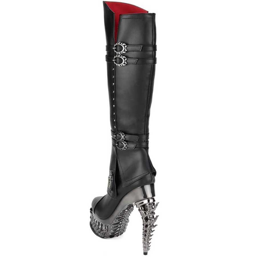 Hades + Alchemy UNDERTAKER Black Knee High Boots 5" Heel 6-12