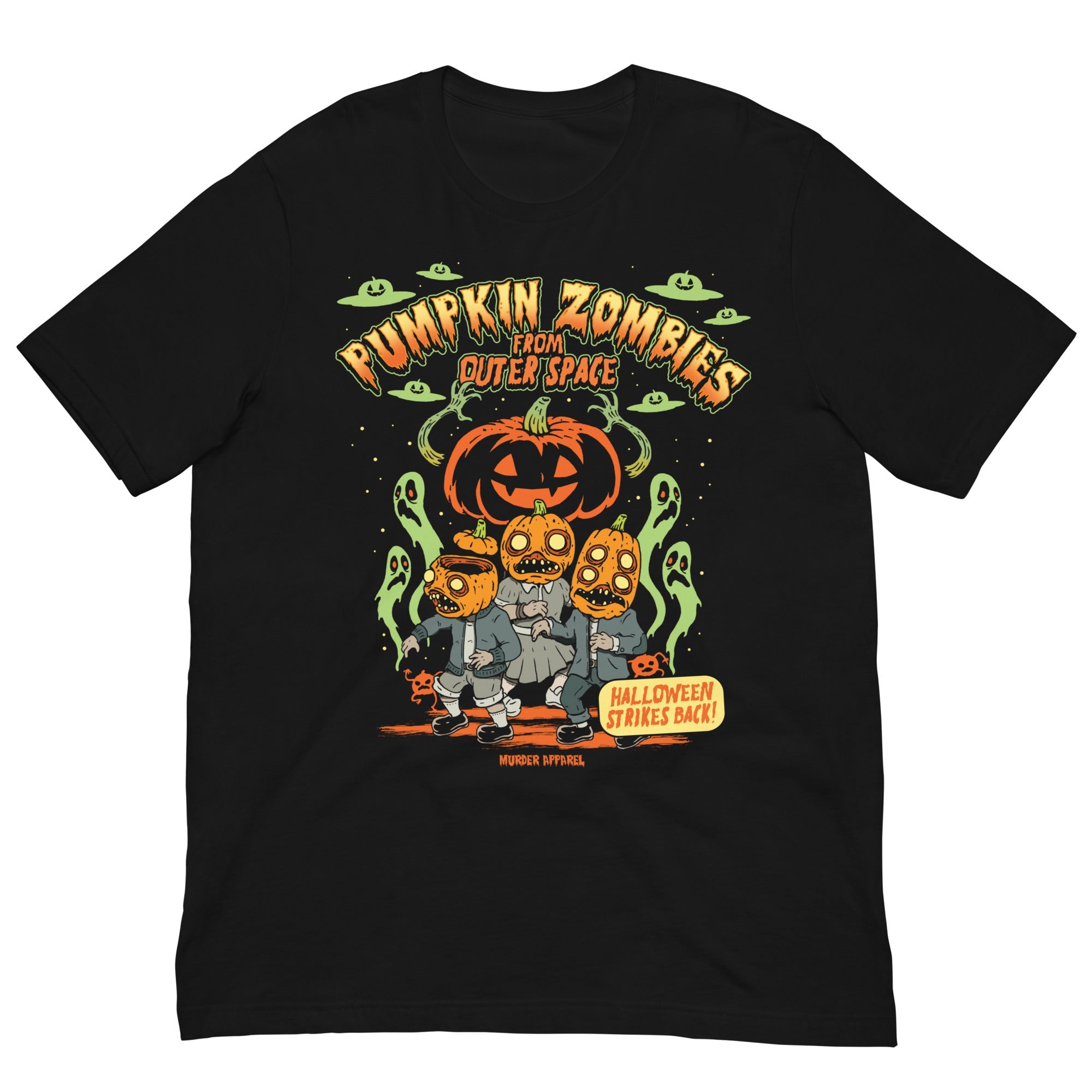 Murder Apparel Pumpkin Space Zombies T-shirt