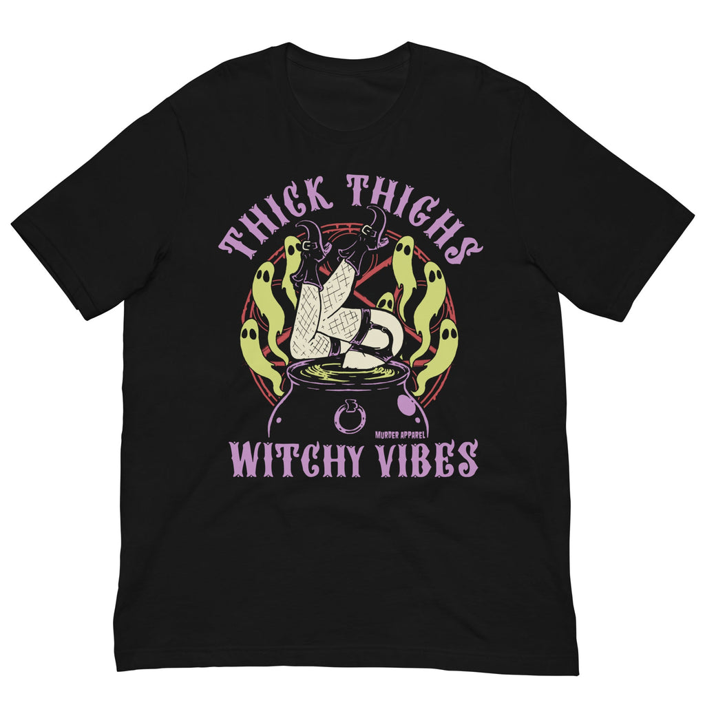 Murder Apparel Thick Thighs Witchy Vibes T-Shirt