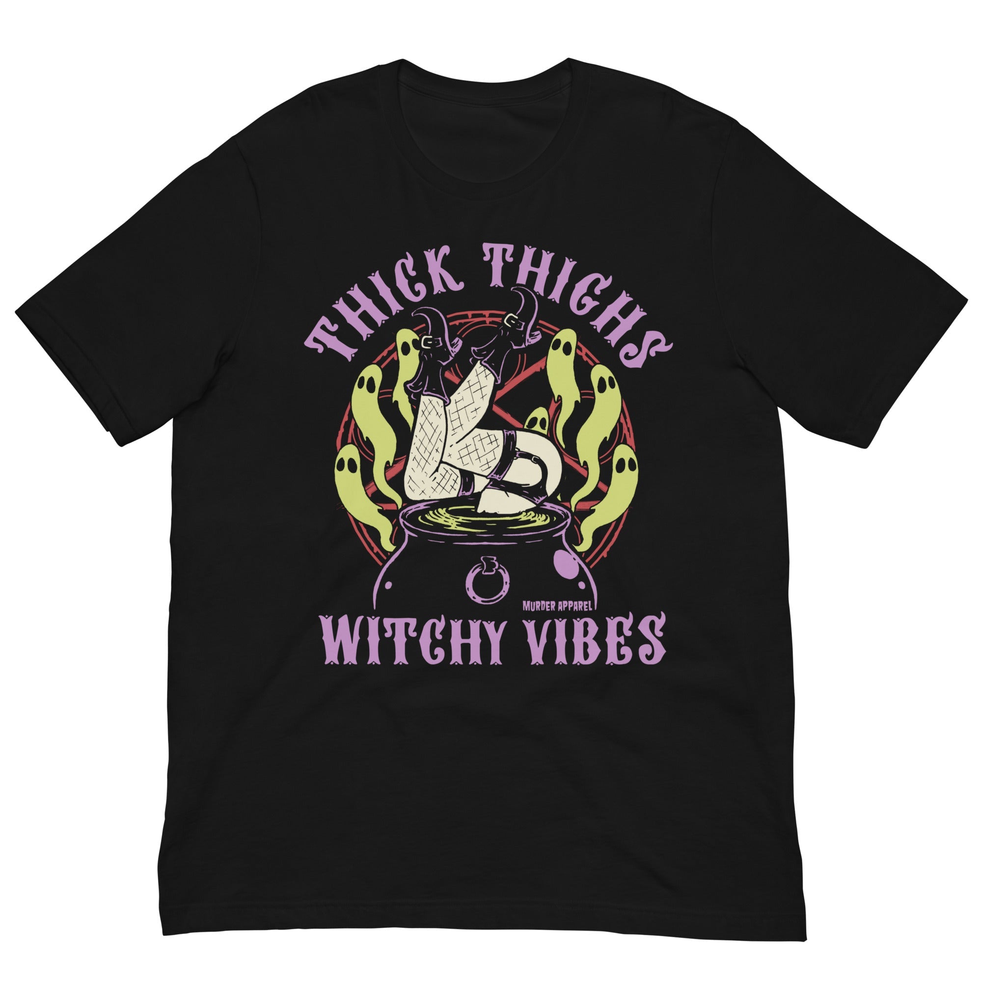 Murder Apparel Thick Thighs Witchy Vibes T-Shirt