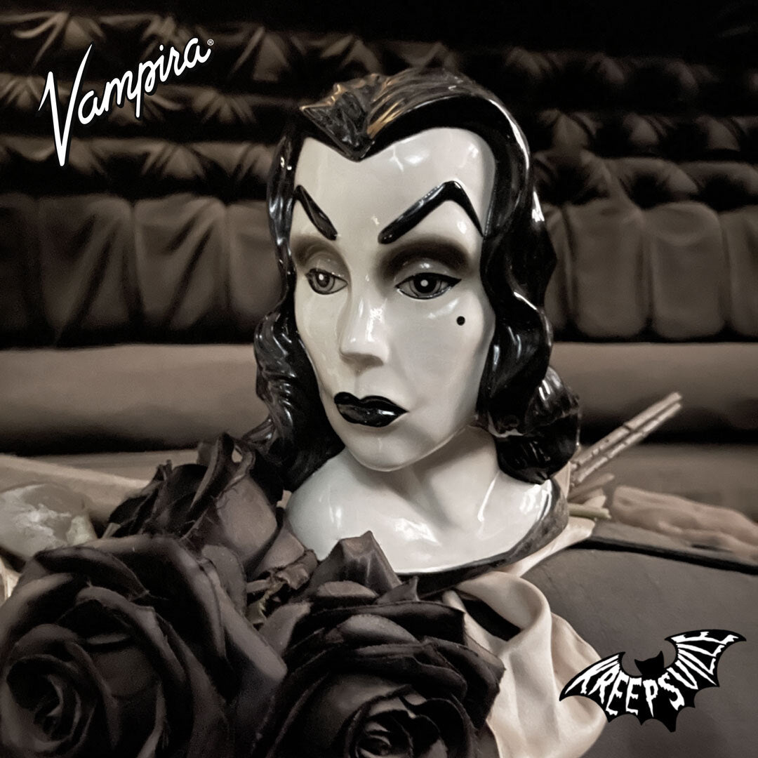 Kreepsville 666 Vampira Portrait Ceramic Flower Vase