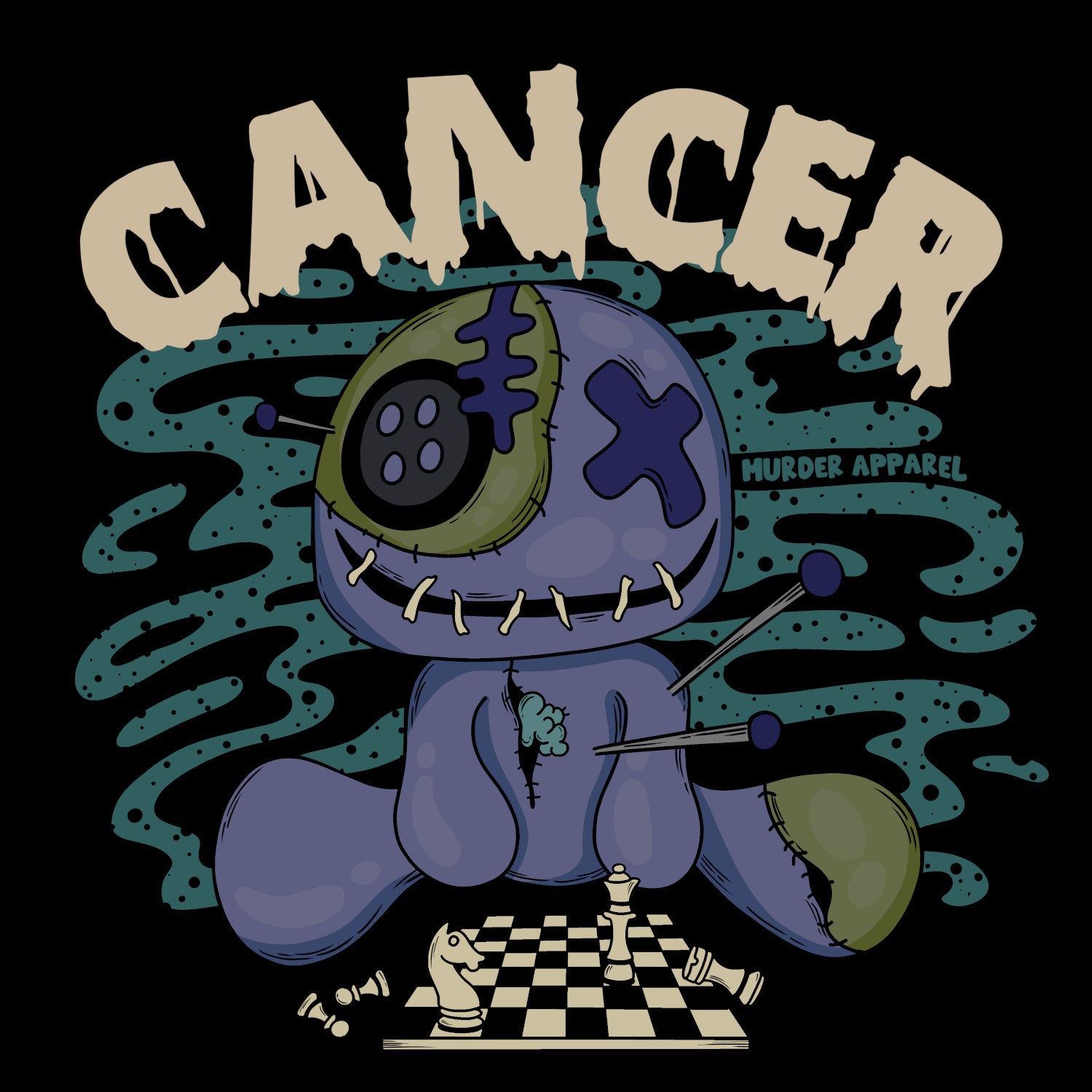 Murder Apparel Cancer Voodoo Doll T-shirt